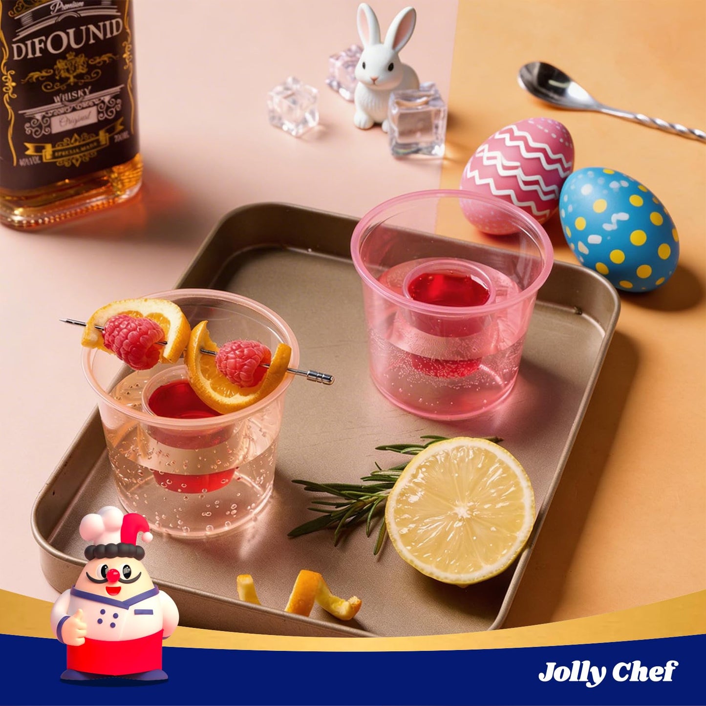 JOLLY CHEF 500 Disposable Bomber Cups Jager Bomb Shot Glasses plastic, Highly Durable and Reusable Shot Cups,Perfect for Wedding, Thanksgiving, Halloween, Christmas Party
