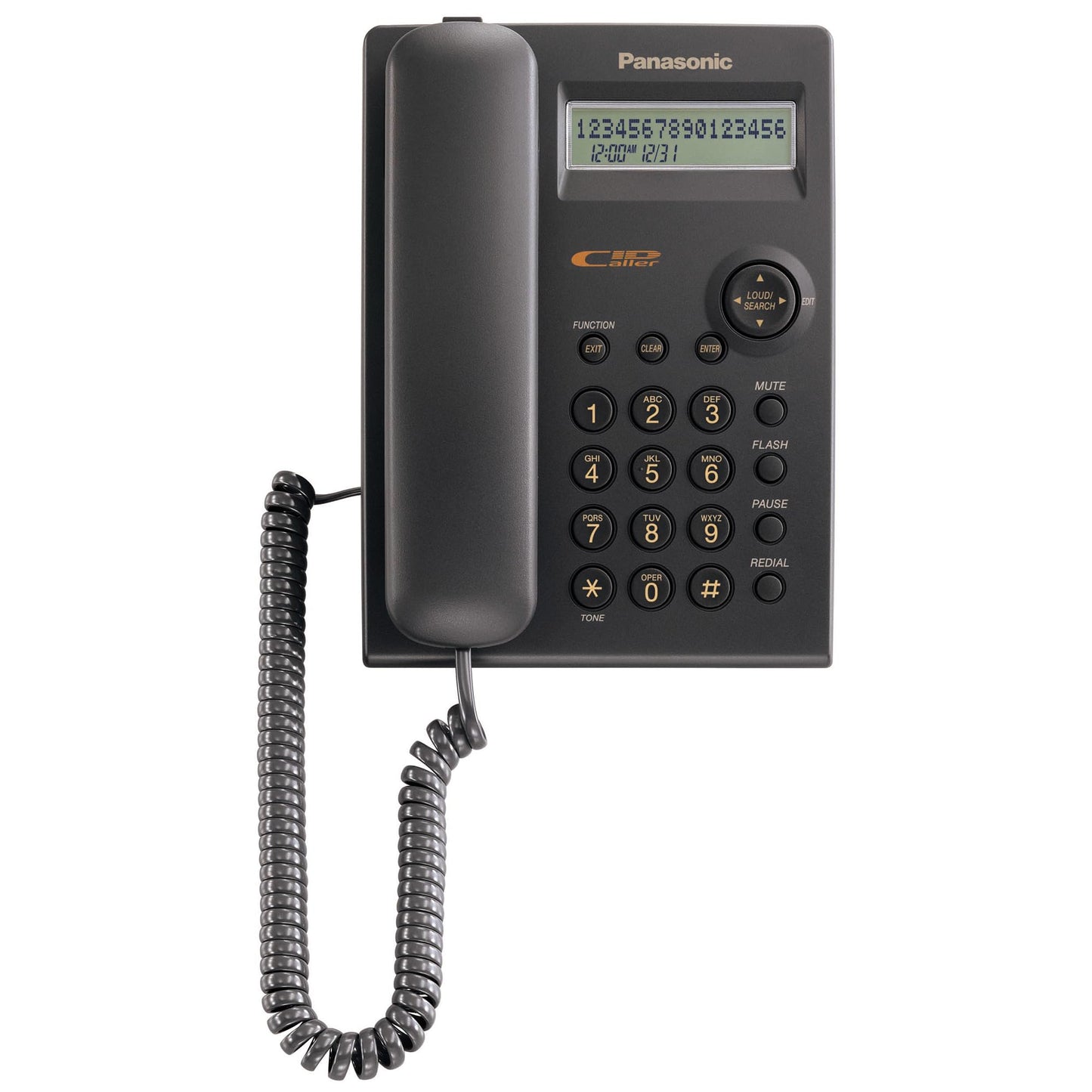 Panasonic 1-Line Integrated Corded Telephone System with Caller ID, Call Waiting, KX-TSC11B (Black)