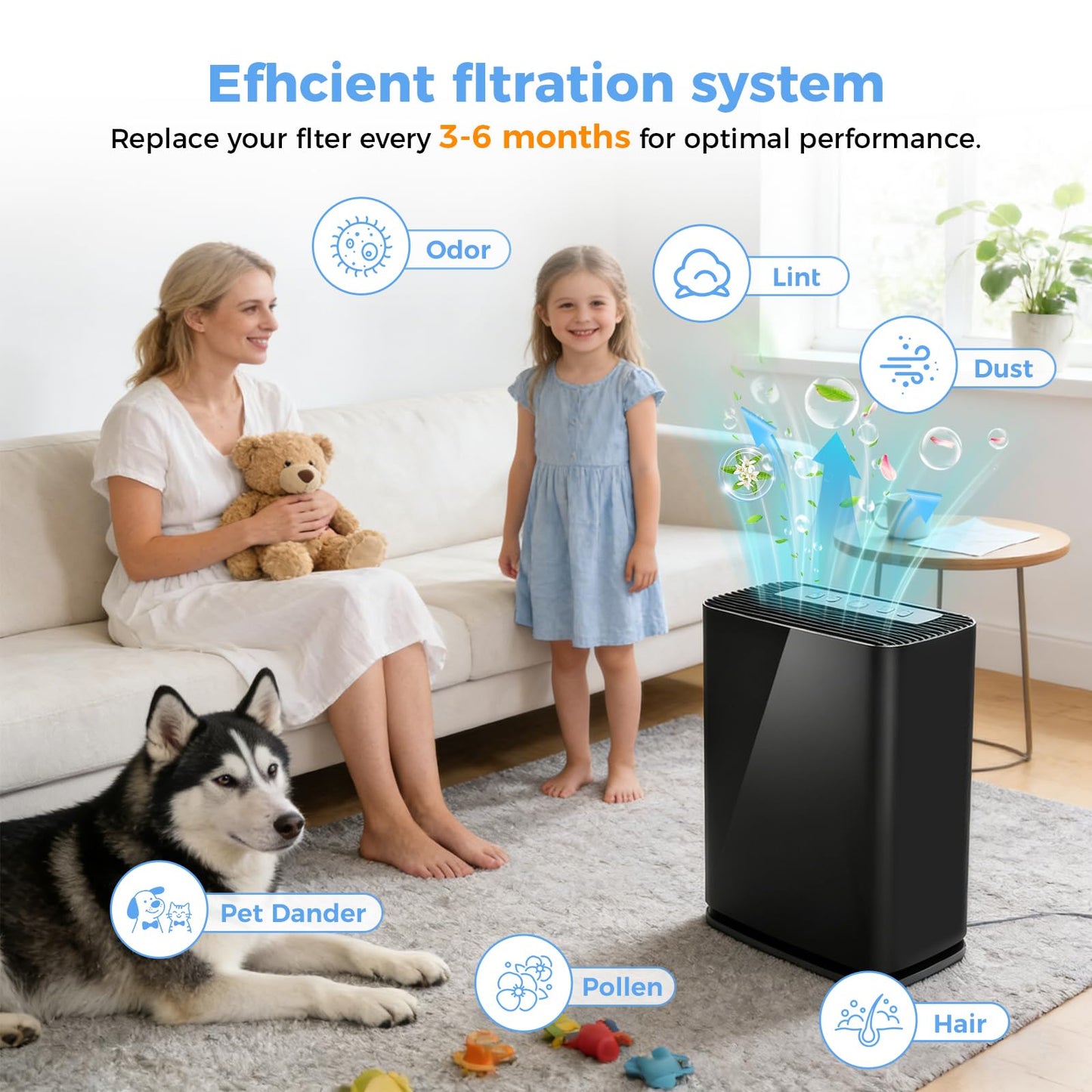 2 PACK 400 Replacement Filter Compatible with Puroair 400 Air Purifier, 3-in-1 True HEPA High-Efficiency Activated Carbon Filter for Home Large Room