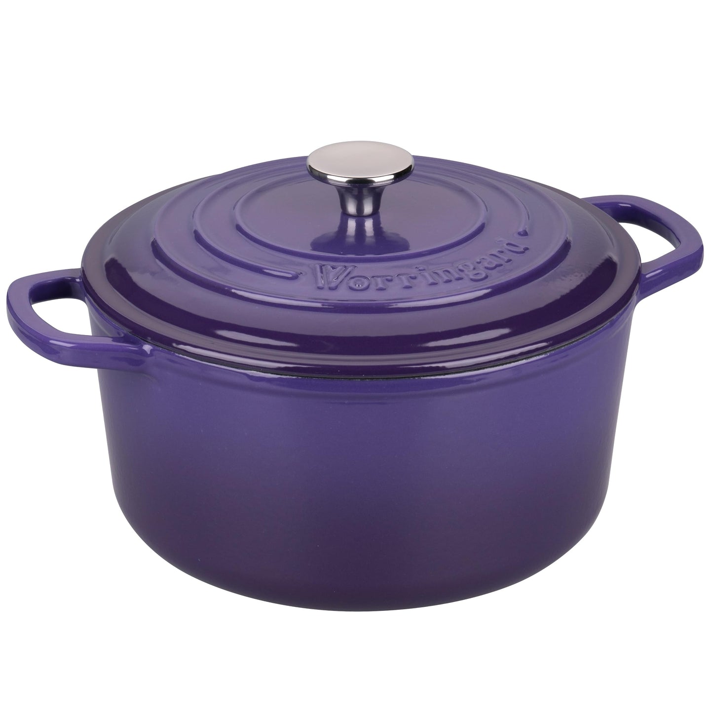 VORRINGARD Enameled Cast Iron Dutch Oven Pot with Lid, for Sourdough Bread Baking, Round Dutch Ovens, 4.5 Quart, Purple