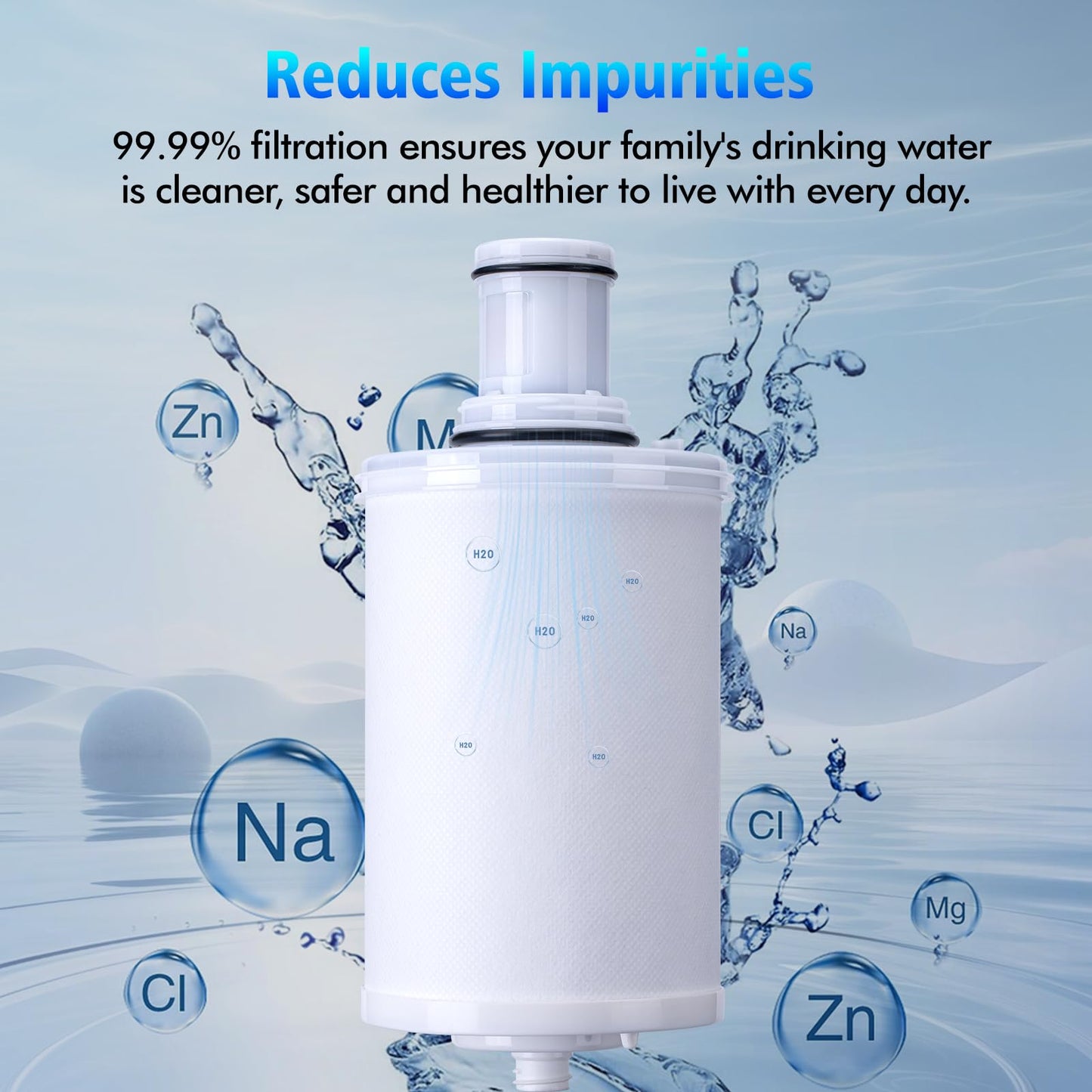 100186 Original Water Filter Replacement Cartridge Compatible with Amway Espring,3-in-1 Filter, Improving Water Purity