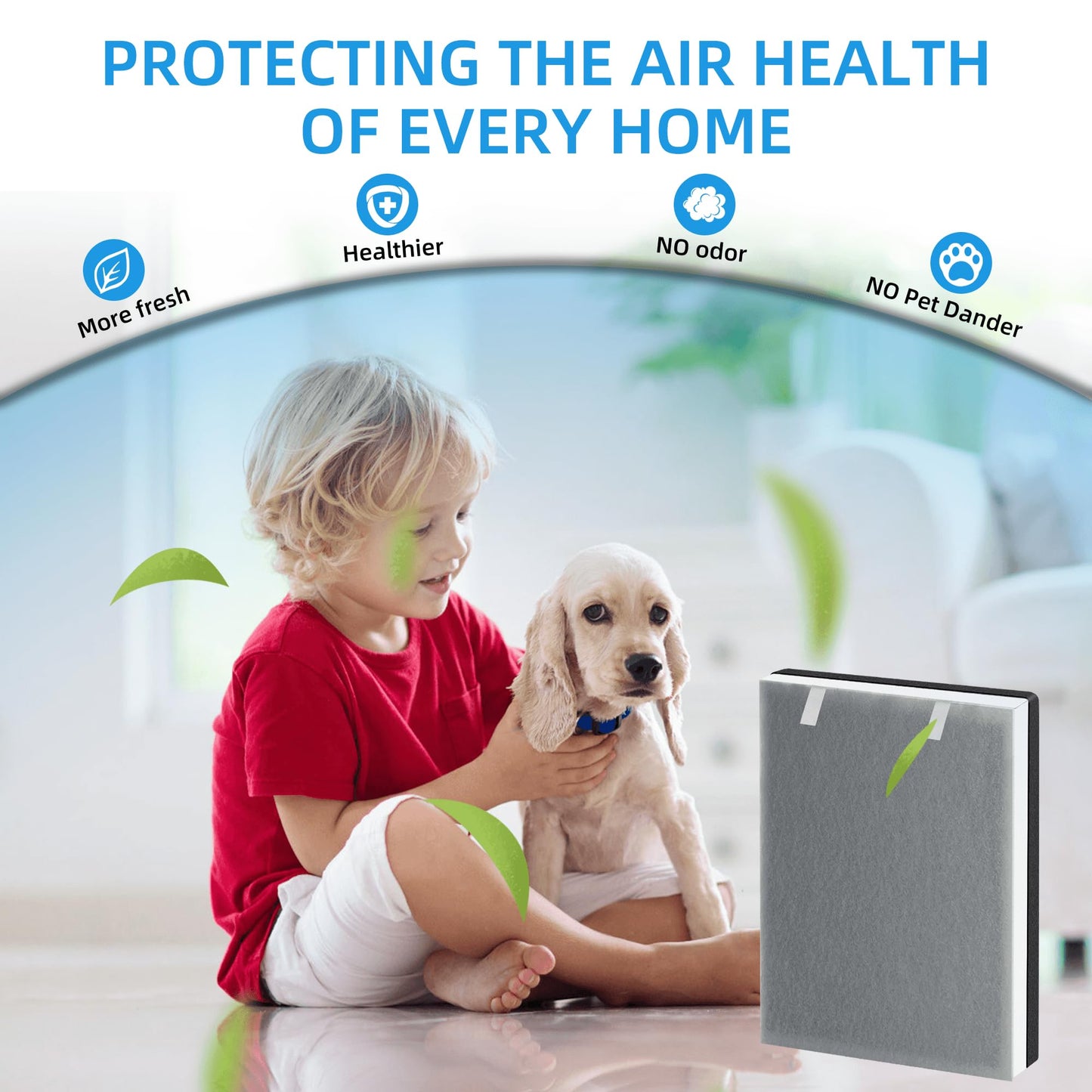 APPLIANCEMATES Vital 100 Replacement Filter for LEVOIT Vital 100 Air Purifier, 3-in-1 Filter and Activated Carbon Filter Set, Part # Vital 100-RF, 3 Pack