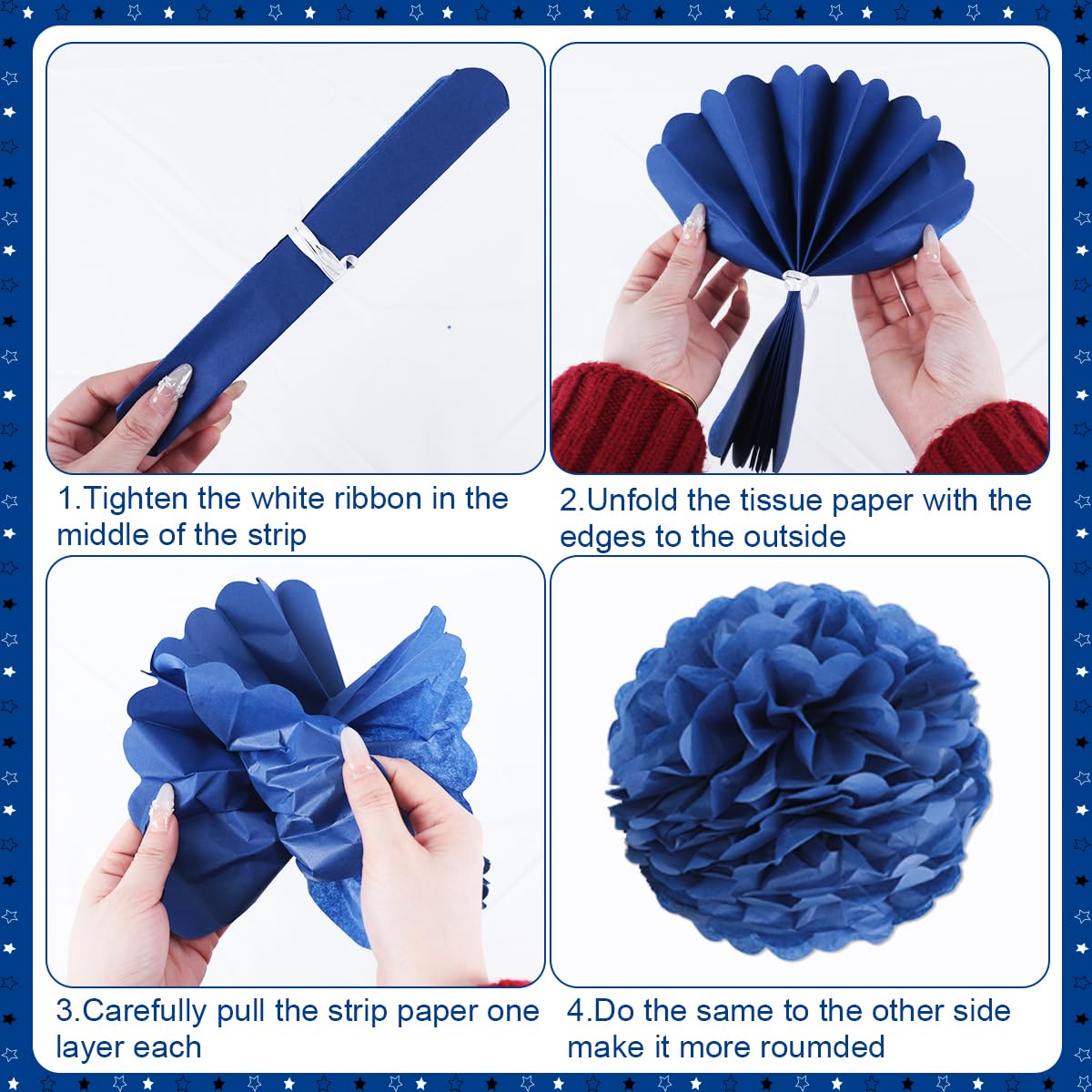 Graduation Decorations 2026 Blue Class of 2026 Congrats Grad Backdrop Door Banner Tablecloth Balloons Cake Topper Honeycombs Hanging Swirls for Graduation Party and High School College Celebrations