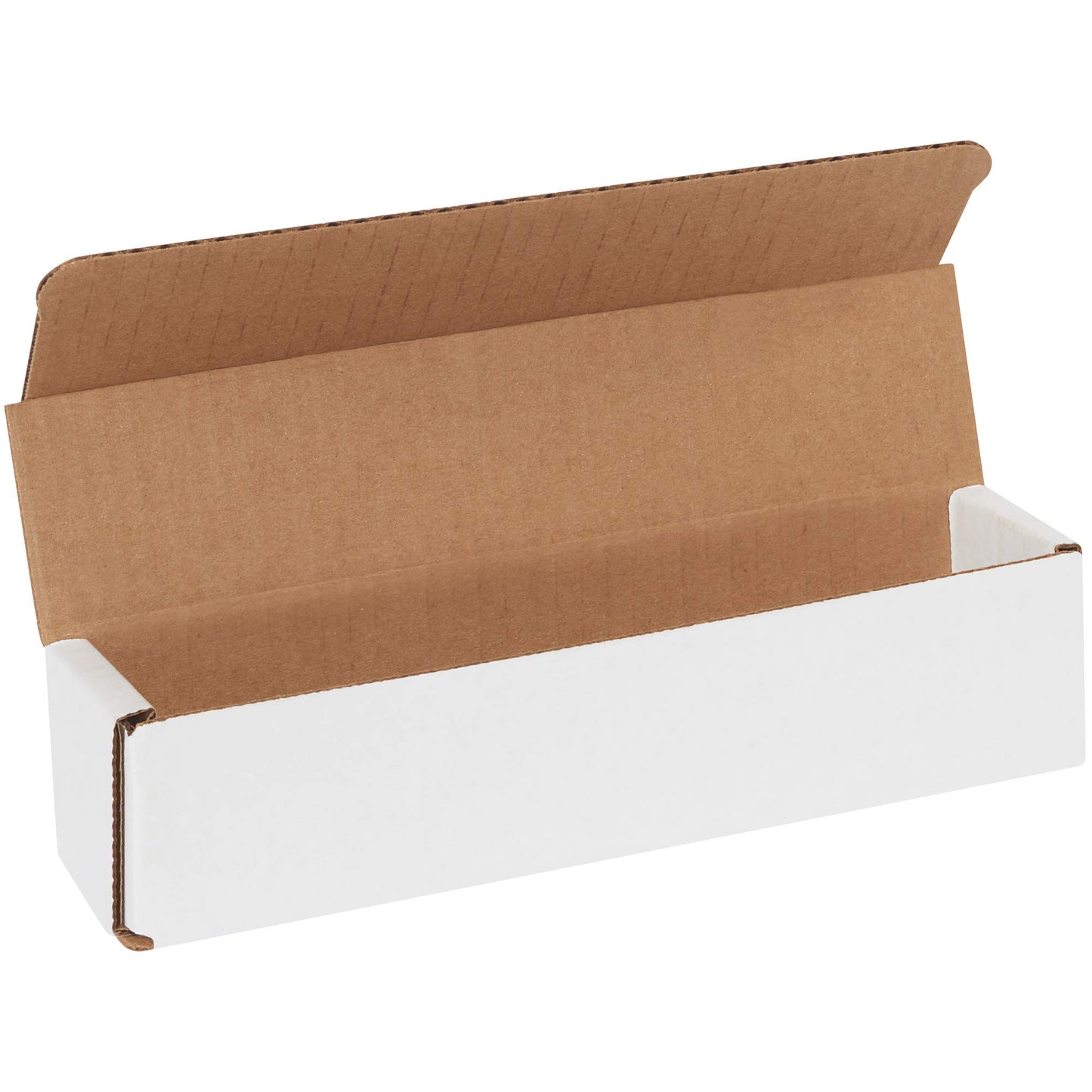 BOX USA White Corrugated Cardboard Mailer Box, 9" L x 2" W x 2" H, Pack of 50, Crush-Proof, for Shipping and Mailing UPS, USPS and FedEx