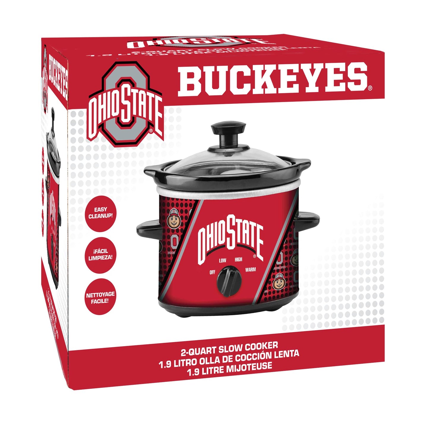 Uncanny Brands Ohio State Buckeyes 2qt Slow Cooker - Cook With Your Favorite Mascot