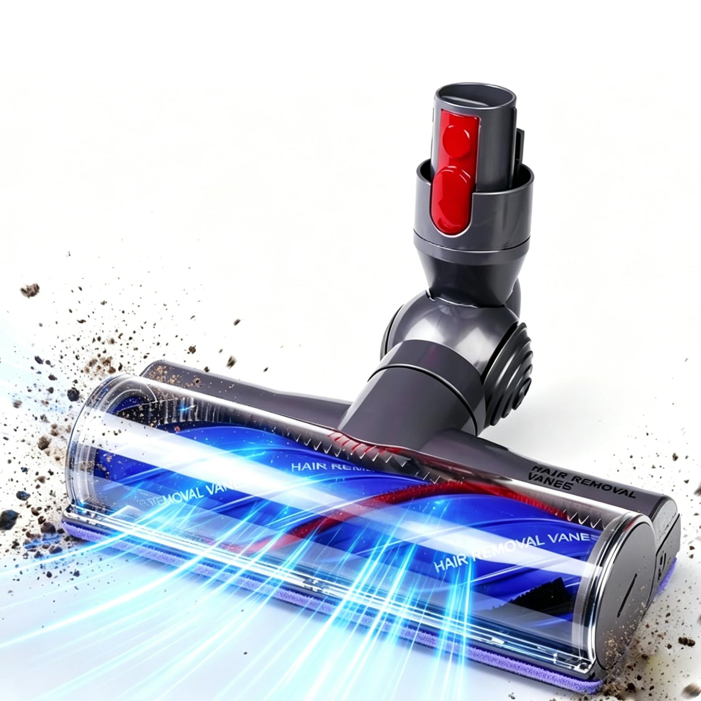 Anti-Tangle Replacement Vacuum Head Compatible with Dyson V7 V8 V10 V11 V15, Vacuum Attachments Parts for V8 Dyson Head Motor Brush Roller, Quick Release Floor Tool for Hardwood Carpet 