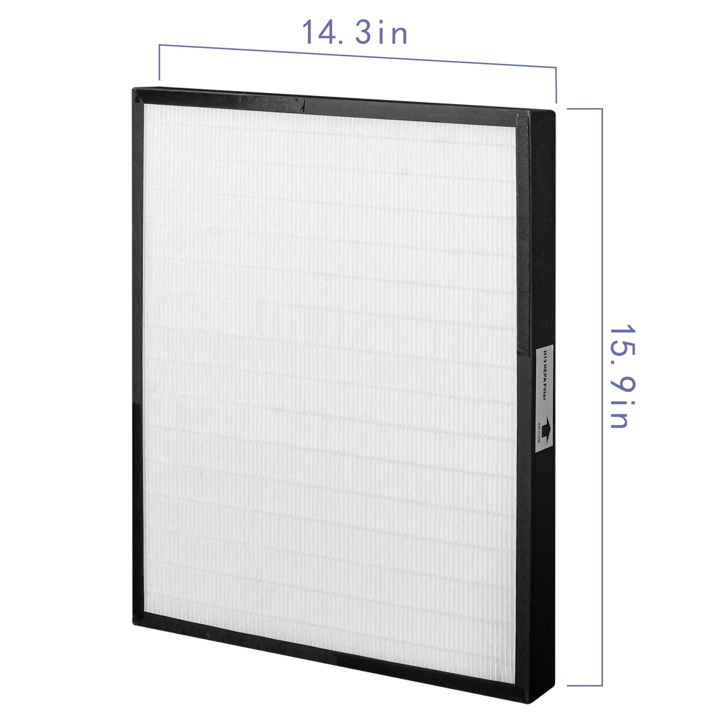 Popurure 30940 Replacement Filter Compatible with Hunter Air Purifier, fits 30210 30214 30215 30216 30225 30244 30245 30260 30398 30400 30401 30402 30525 36260 36395 37225, 1 HEPA Filter + 4 Prefilter