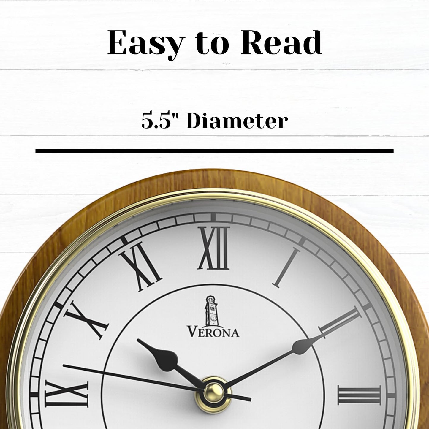 Mantel Clock for Living Room - Decorative Wood Mantle Clock Battery Operated - Silent Wooden Mantle Clock for Living Room Decor Above Fireplace Mantel, Office, Table, Shelf & Home Décor Gift 9x8.5