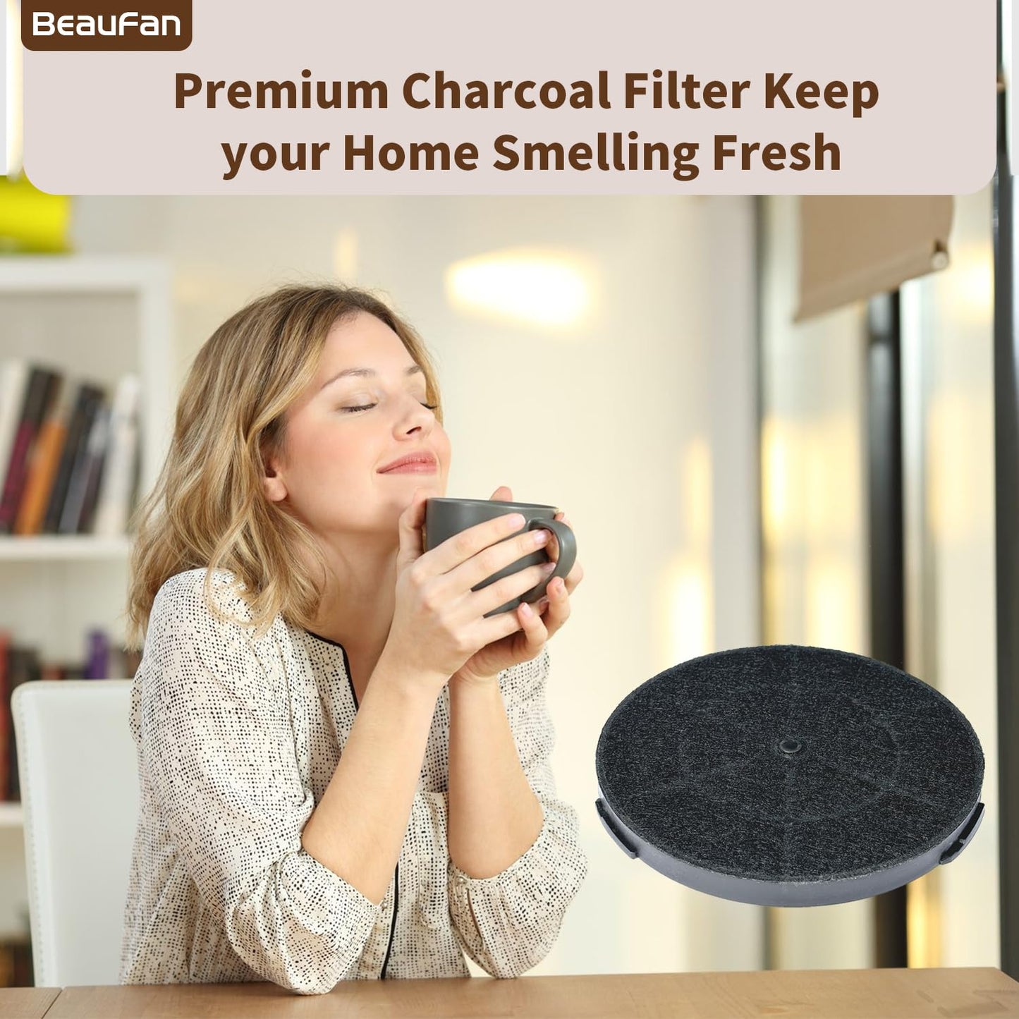 Beaufan WRHF005S2 Carbon Charcoal filters Fit for Winflo 30 In. Convertible Stainless Steel Glass Island/Wall Mount Range Hood (Set of 4)