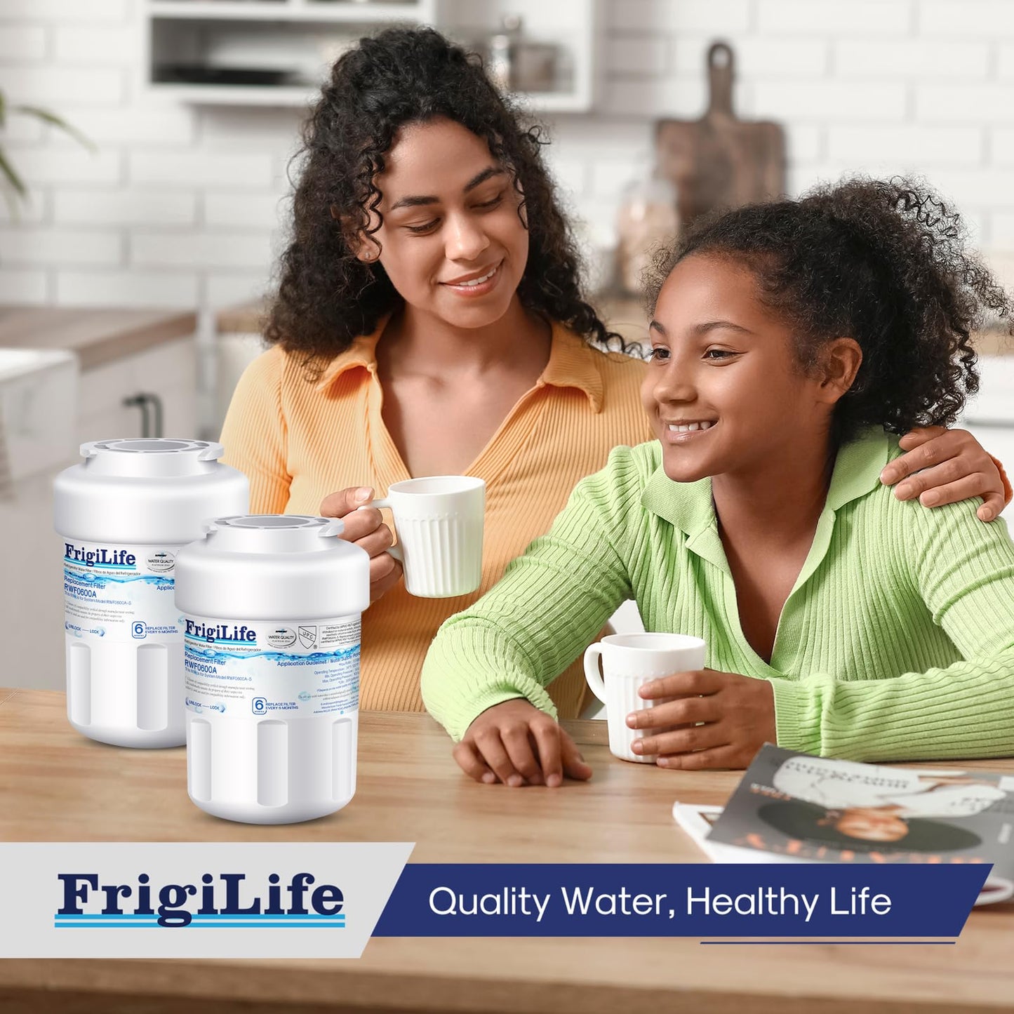FRIGILIFE RWF0600A Replacement for GE MWFP, MWFA, MWFAP, MWFINT, GWF, GWFA, HWF, HWFA, HDX FMG-1, Smartwater, WFC1201, GSE25GSHECSS, 197D6321P006 (4 Pack)