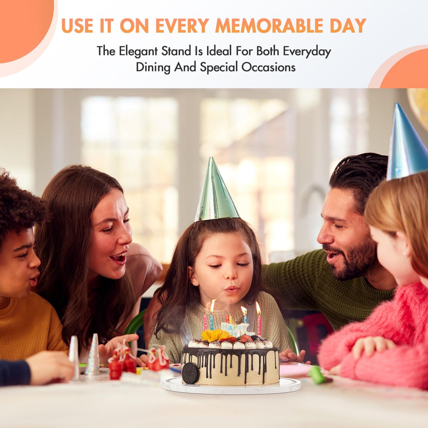 Marble Cake Stand with Dome,11.8in White Marble Dessert Stand with Acrylic Lid Cover,Heavy Duty Stone Serving Display Plate for Cakes,Cheese,Pastry,Stone Platter for Birthday/Kitchen/Party/Wedding