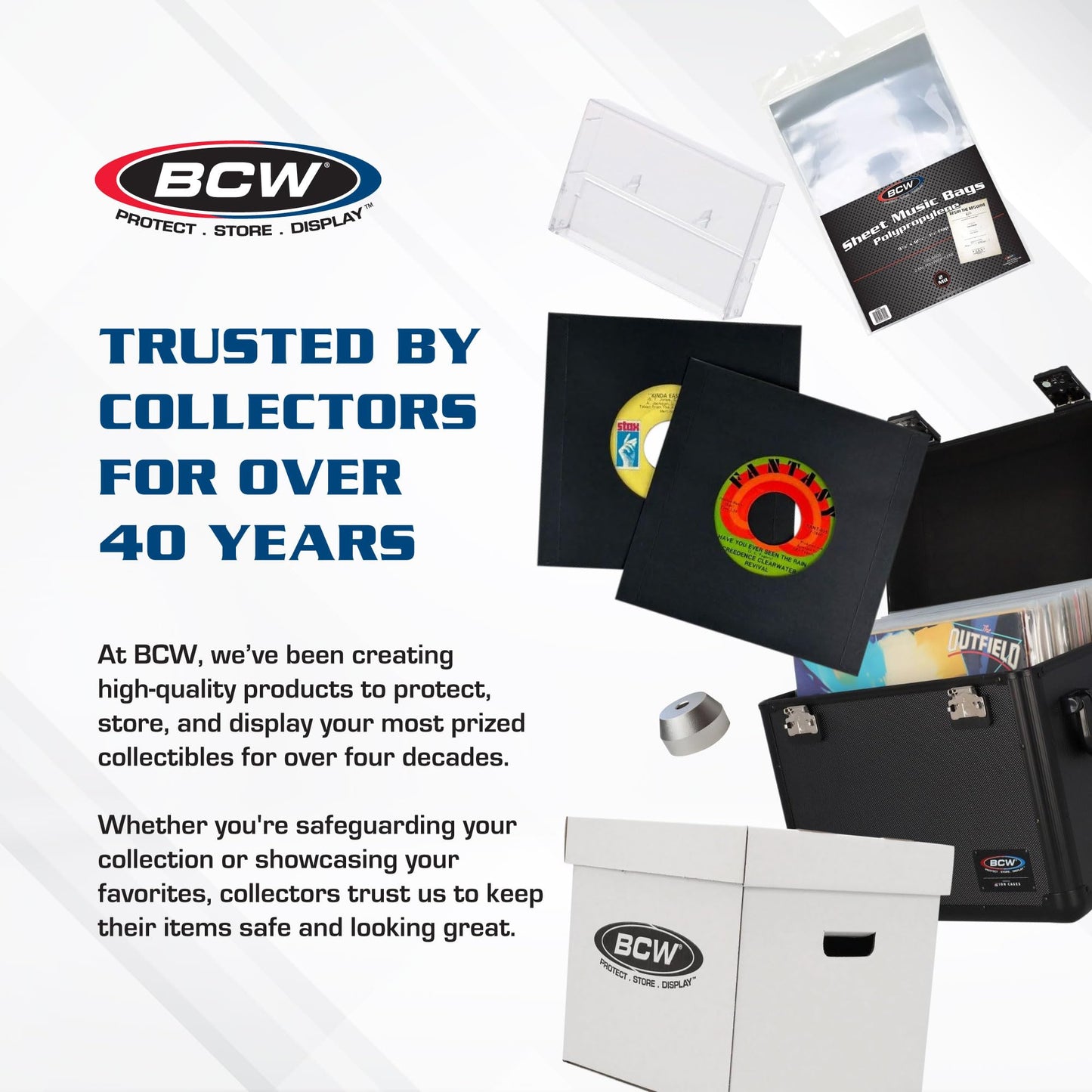 BCW 4 Mil Record Sleeves (12 Inch) - 100 ct | Clear Polypropylene Vinyl Album Protectors for 33 1/3 RPM | Archival Quality, Acid-Free | Premium Outer Sleeves for Storage of Your Vinyl Collection