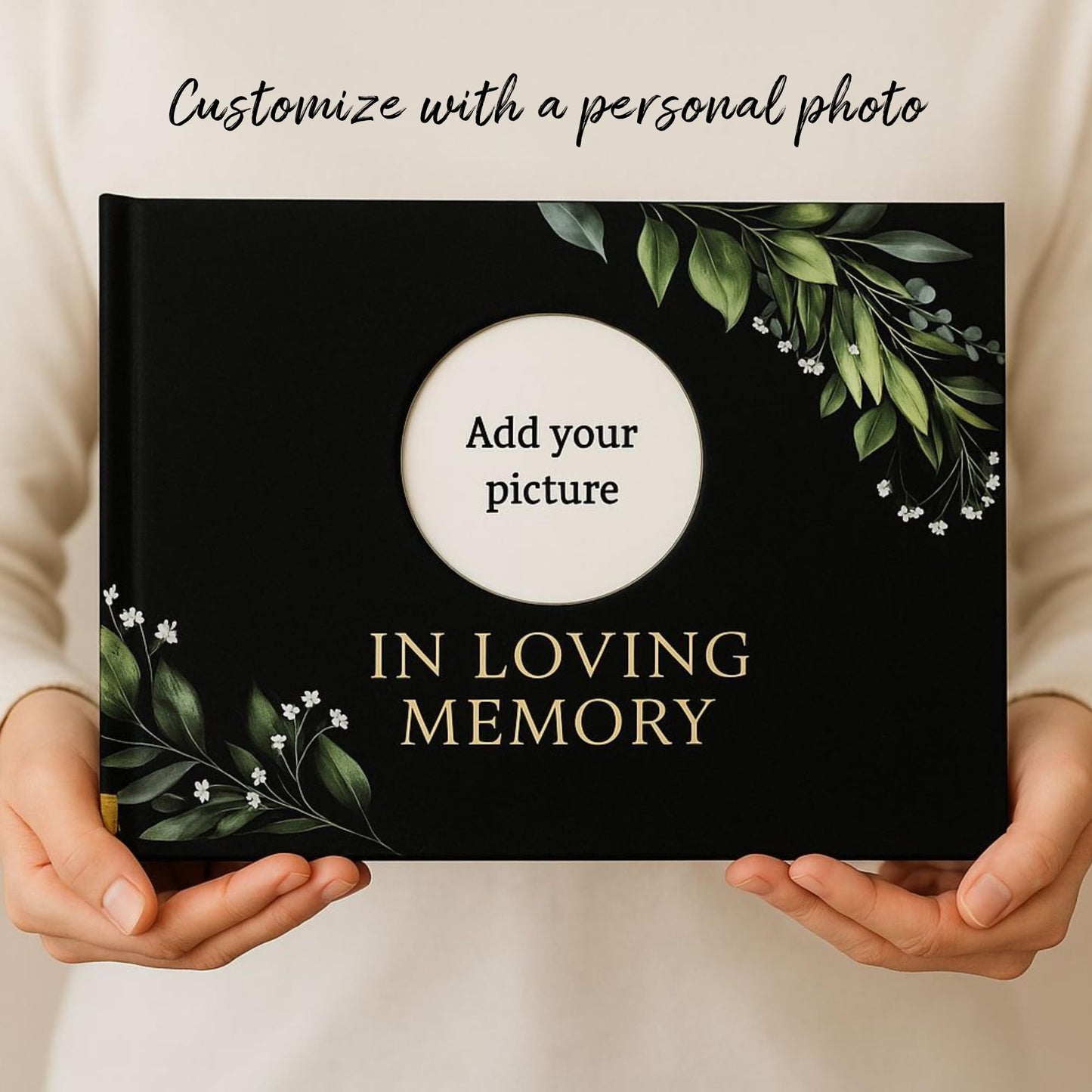 All-in-One Funeral Guest Book Set – Memorial Guestbook, Funeral Register Book, Celebration of Life Guest Book, Condolence Book, Memory Cards & Keepsake Collection Box - Memorial Keepsake