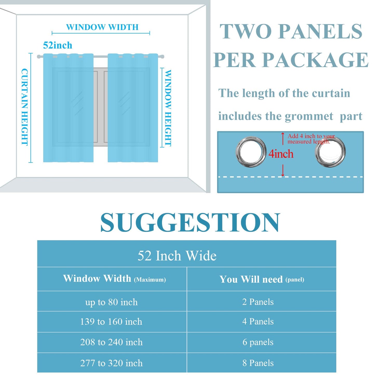 Estelar Textiler Navy Blue and Grayish White Blackout Curtains for Bedroom 72 Inches Long, Thermal Insulated Ombre Blackout Drapes, Room Darkening Energy Saving Drapes for Living Room,52Wx72L,2 Panels