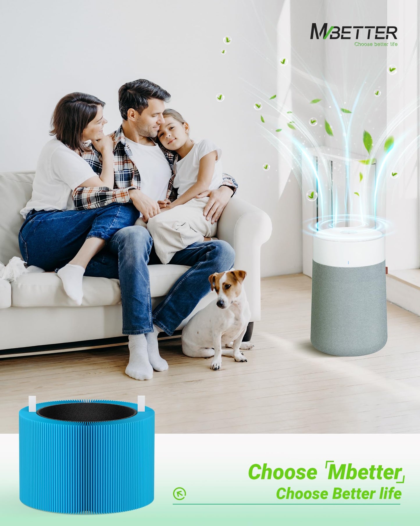 Mbetter 2 Pack Blue Pure 511i Max AllergenBlock Filter Compatible with Blue Pure 511i Max Air Puri-Fier, Activated Carbon Filters