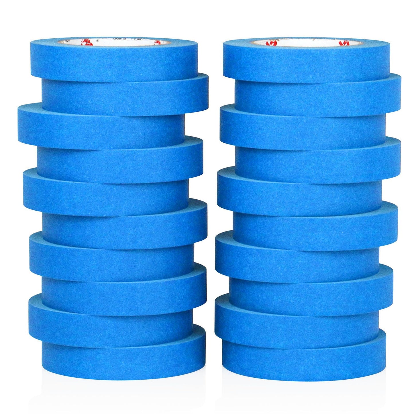 BOMEI PACK Blue Painters Tape 1 Inch Bulk - Paint Tape 20 Rolls x 1 Inch x 55 Yards - Blue Masking Tape for Walls Painting, DIY Crafting, Edge Finishing and School Projects, Total 1100 Yards