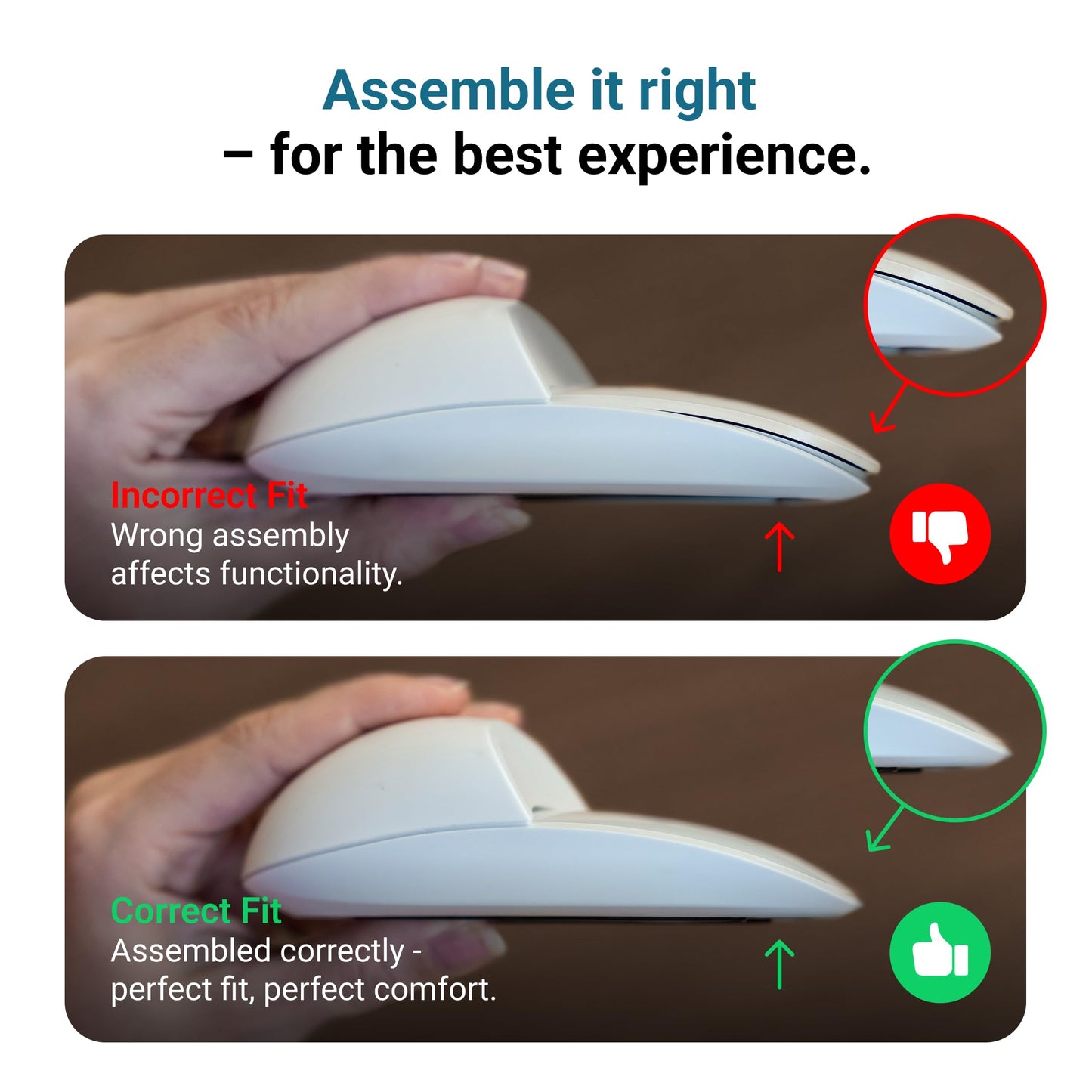 Magic Mouse Case for Better Hand Position | Better Magic Mouse Grip for More Control | Ergonomic Support | iMac Accessory | Works with Any Version
