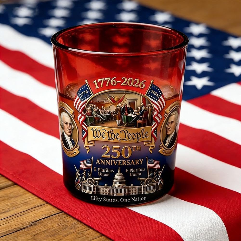 Commemorative 250th Anniversary Whiskey Decanter, Honor America's Milestone with This Patriotic Collector's Bottle, Ideal Independence Day Gift for Dad & Veterans