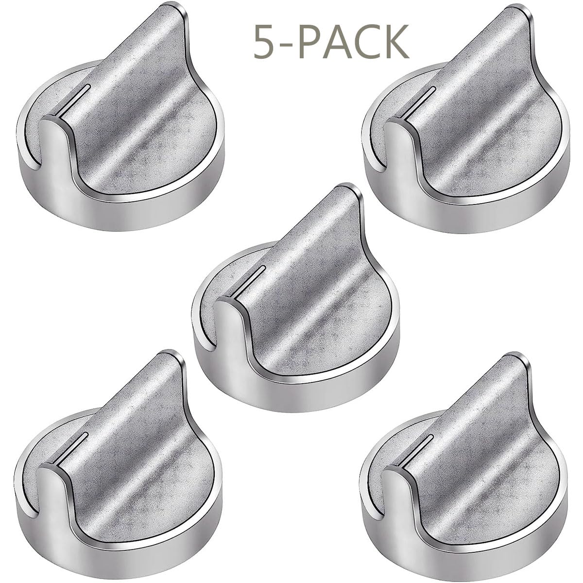 5-Pack W10828837 W10569582 Gas Range Stove Knobs for Whirlpool Stove/Range Urface Burner Knob Replacement W10569582 4363070 WPW10594481 WPW10646805 W10698166 W10594481 Cooktop Control Knobs
