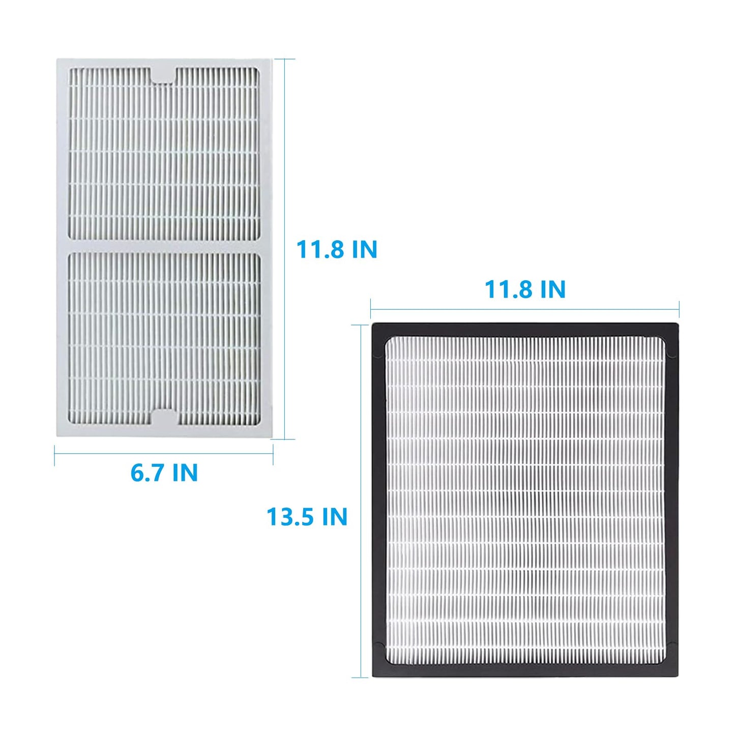 Replacement Filter C + D Compatible with Idylis IAP-10-280 Air Purifier Include 1 C+1 D HEPA Filter & 6 Carbon Filters, Part # IAF-H-100C IAF-H-100D