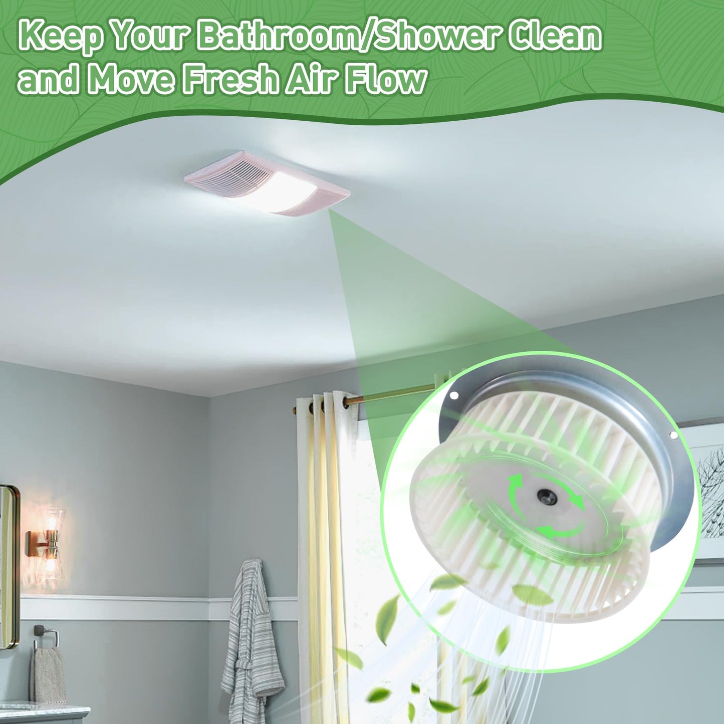 0696B000 Motor Assembly for NuTone QT100 and QT110 Series Fan,Motor Replacement for Nutone QT-110N-B QT-100L QT110N,JA2C394N for Nutone 0696B000 Bathroom Fan Replacement