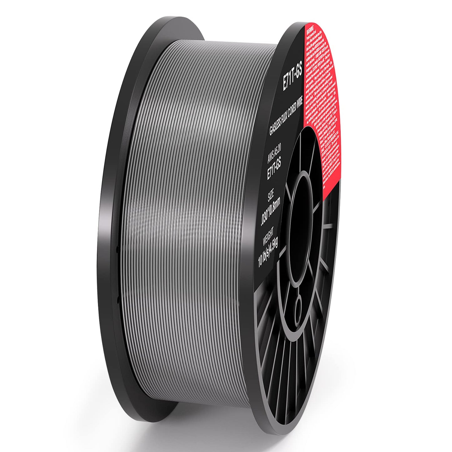 0.030 Flux core Welding Wire, 1 Spools E71T-GS 10lbs(4.5kg) Low Splatter gasless Carbon Steel Mig Welding Wire Compatible