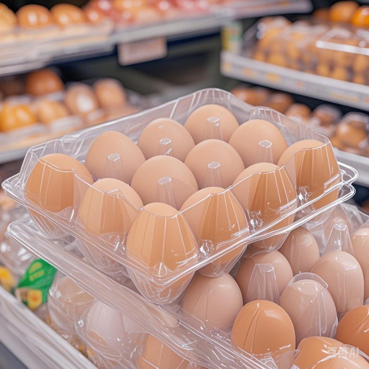 FUailiYY 60 pc Plastic Bulk EggCarton,18 cone egg carton cheap bulk, Suitable For Storing Egg in Farmers' Markets, Supermarkets, Kitchens(3 * 6)