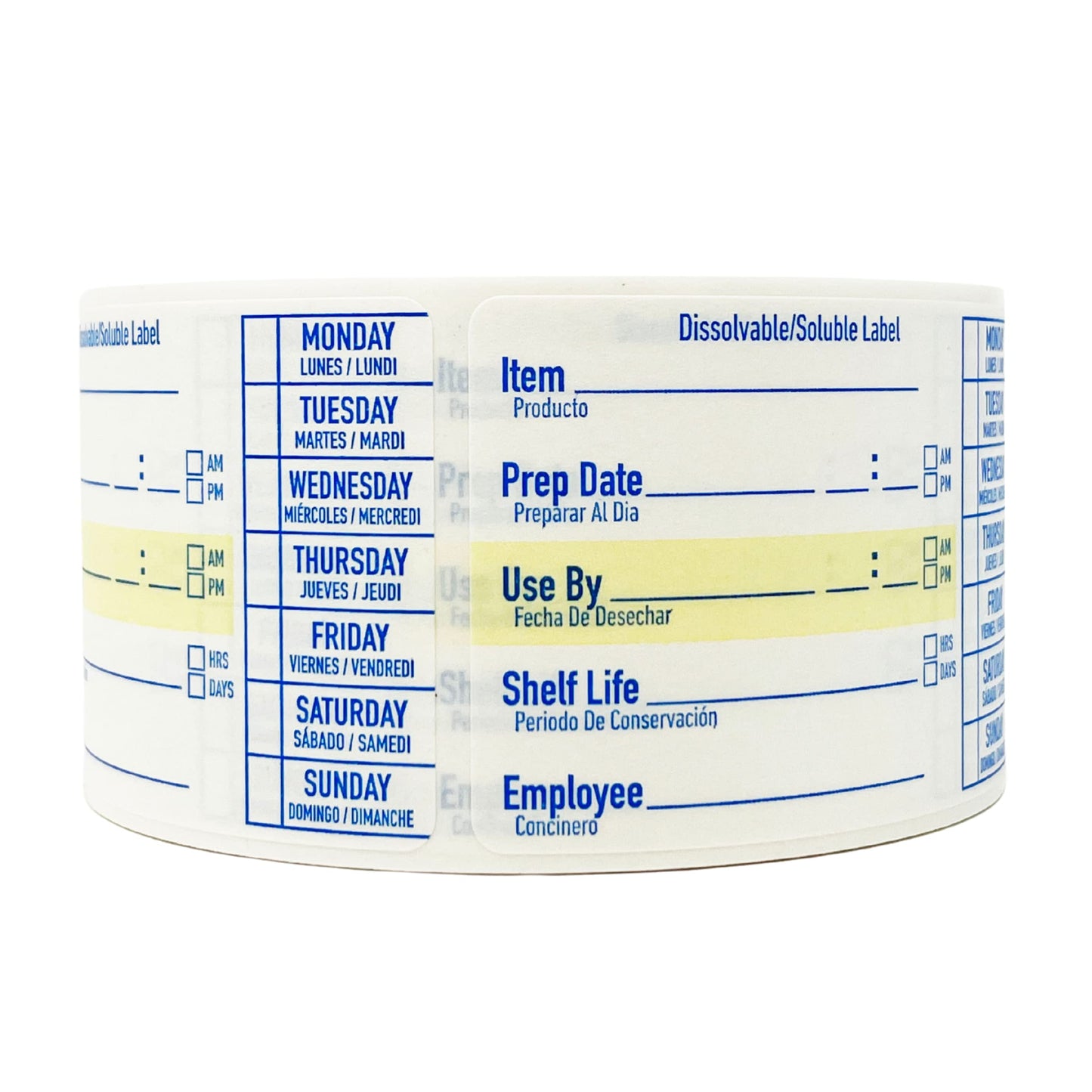 ATL Direct 2x3 Dissolvable Food Labels, 1000 Label Stickers, Bottle Labels for Storage Bins, Sticker Labels for Food containers, (1000, Blue)