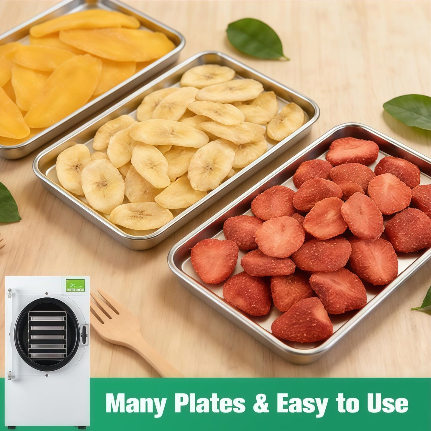 bhgwqci Metal Pallet for Harvest Right Freeze Dryer Metal Tray, dehydrator Trays Easy to disassemble,,Corrosion-Resistant, Including Freeze Dryer Accessories Stacker Crane.(Small-4pack)
