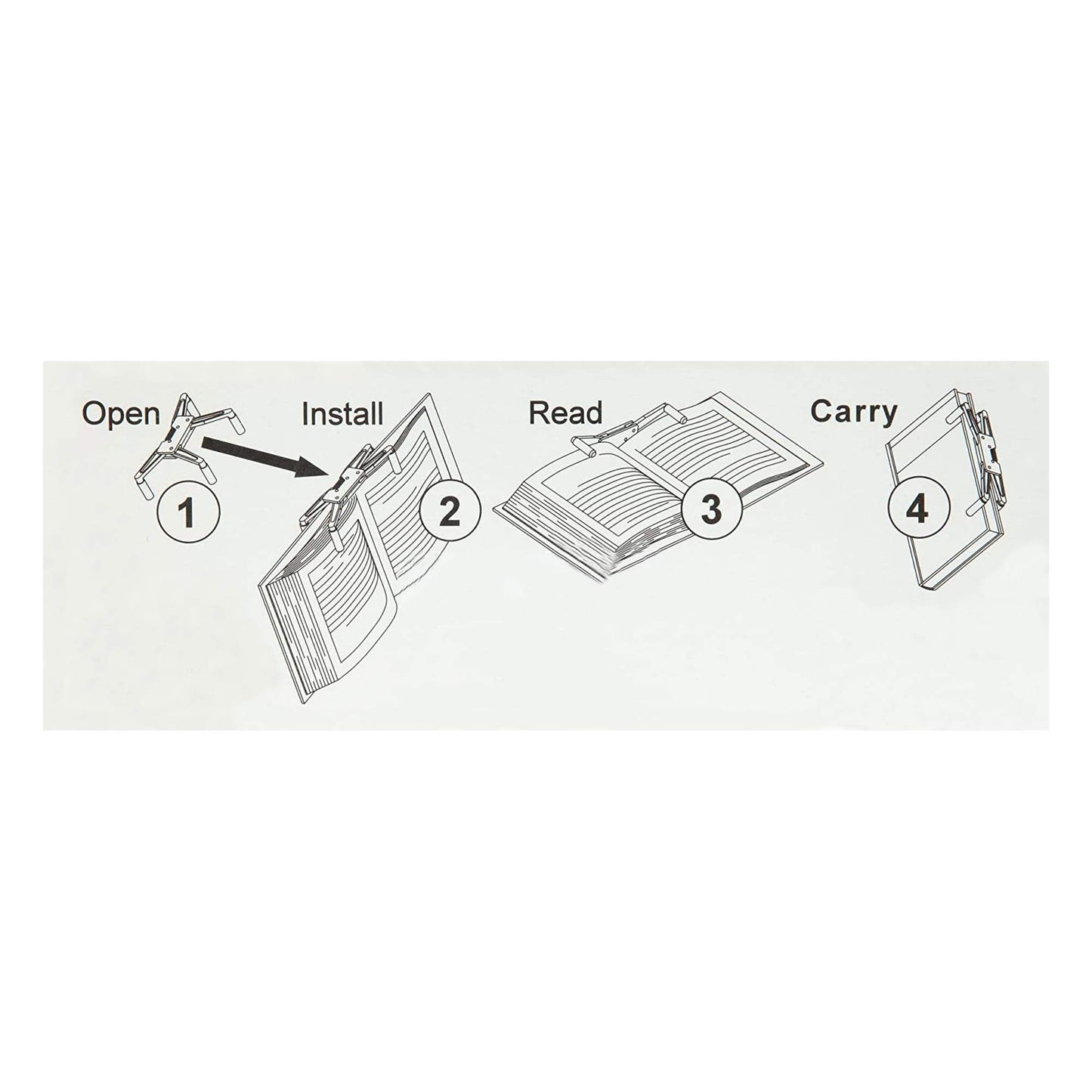 FlipKlip Portable Book Page Holder for Hands Free Reading in Bed, on The Go, on The Treadmill & Exercise Bike - Works on Hardcovers, Paperbacks, Magazines, and Comic, Art, Piano and Recipe Books