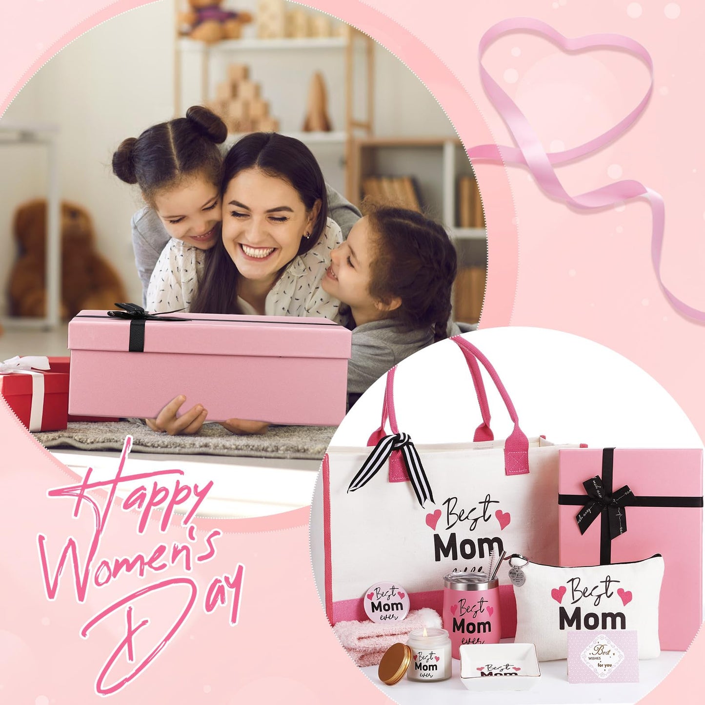 Locmeo 10 Pcs Mothers Day Gifts for Mom Unique Mothers Day Gift Basket Best Mom Ever Gift Box Set from Daughter Son Husband for Women Wife Grandma Birthday