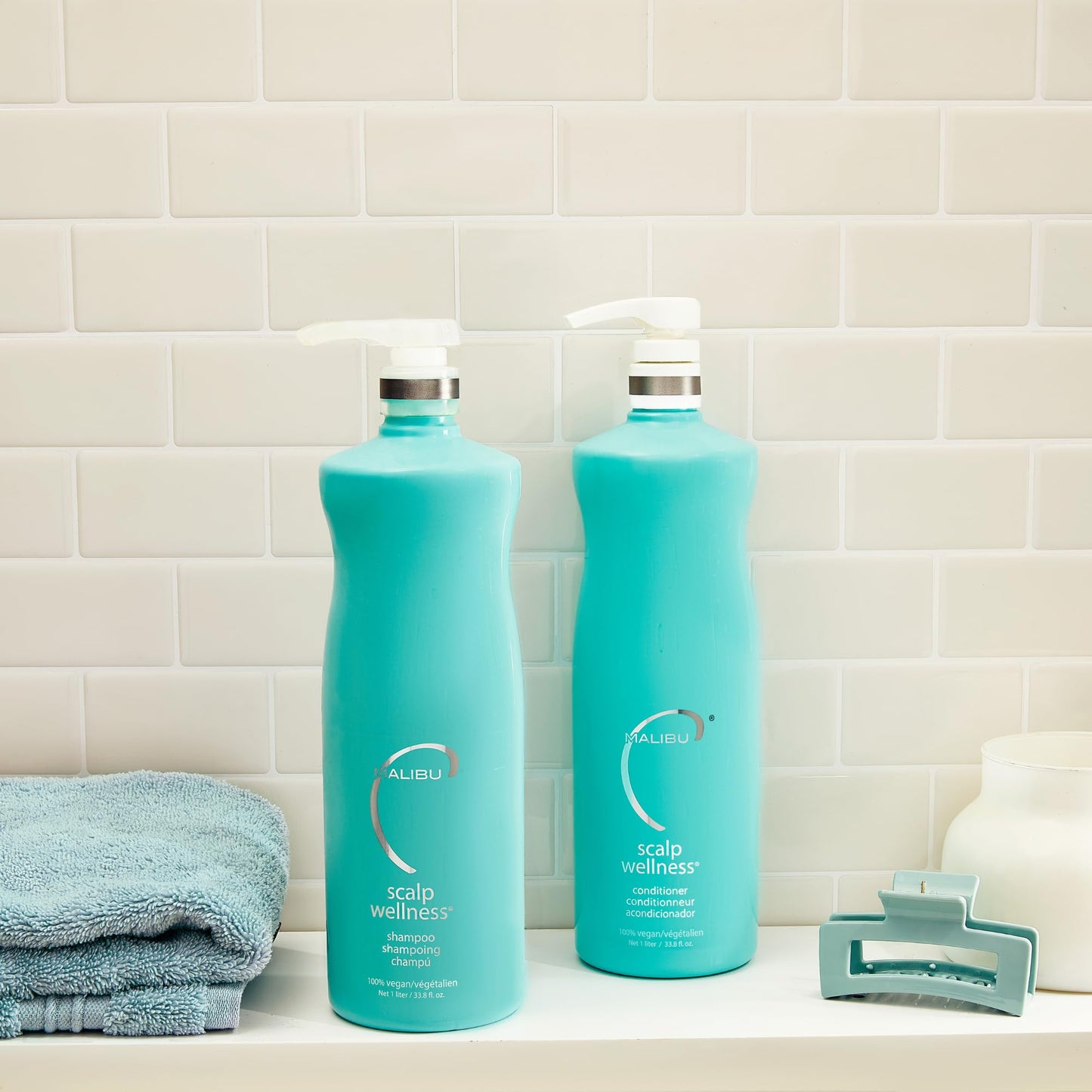 Malibu C Scalp Wellness Hair Shampoo - Sulfate-Free & Moisturizing Shampoo - Nourishing Scalp Care with Sulfate-Free Surfactant Technology (33.8 oz)