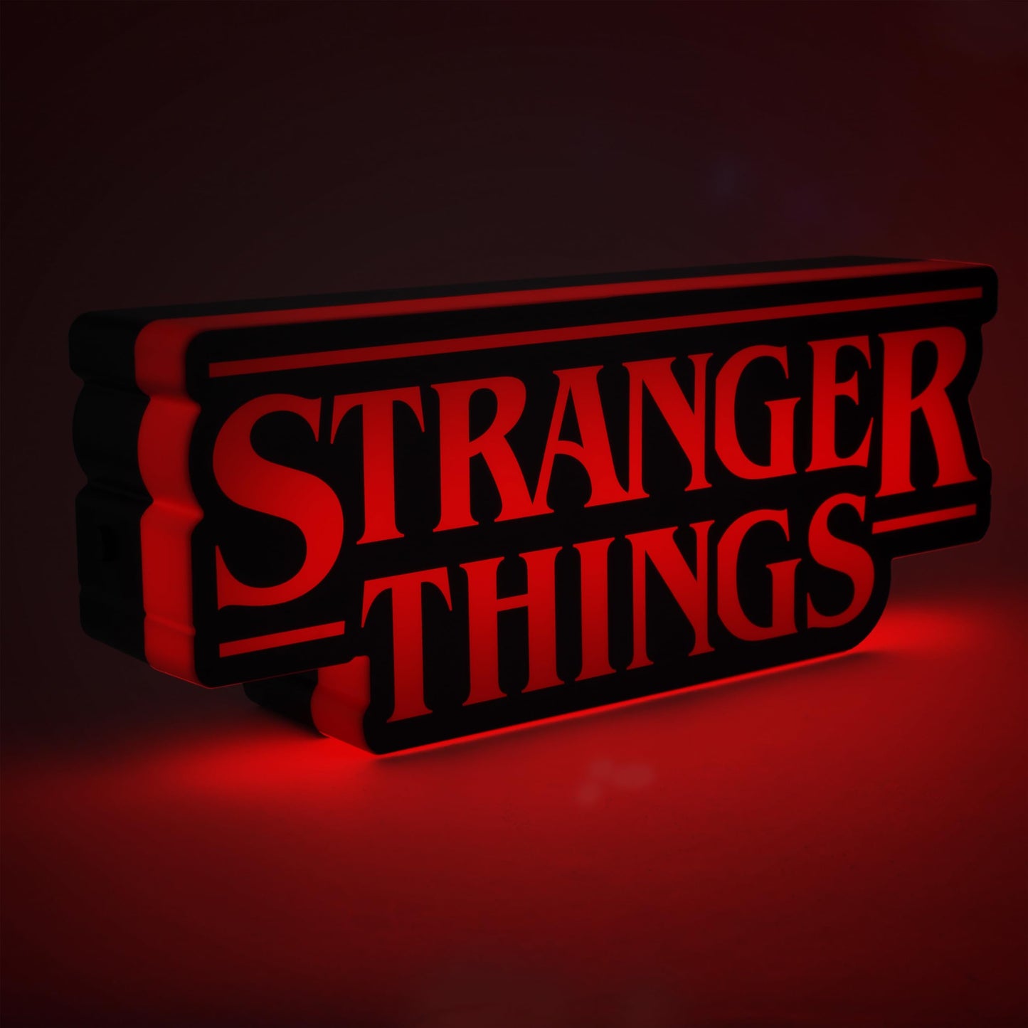 Paladone Stranger Things Shaped Logo Light, 30cm (11.8") Wide Wall or Desk Lamp with USB or Battery Power, Phase & Pulse Modes, Officially Licensed Netflix Merchandise