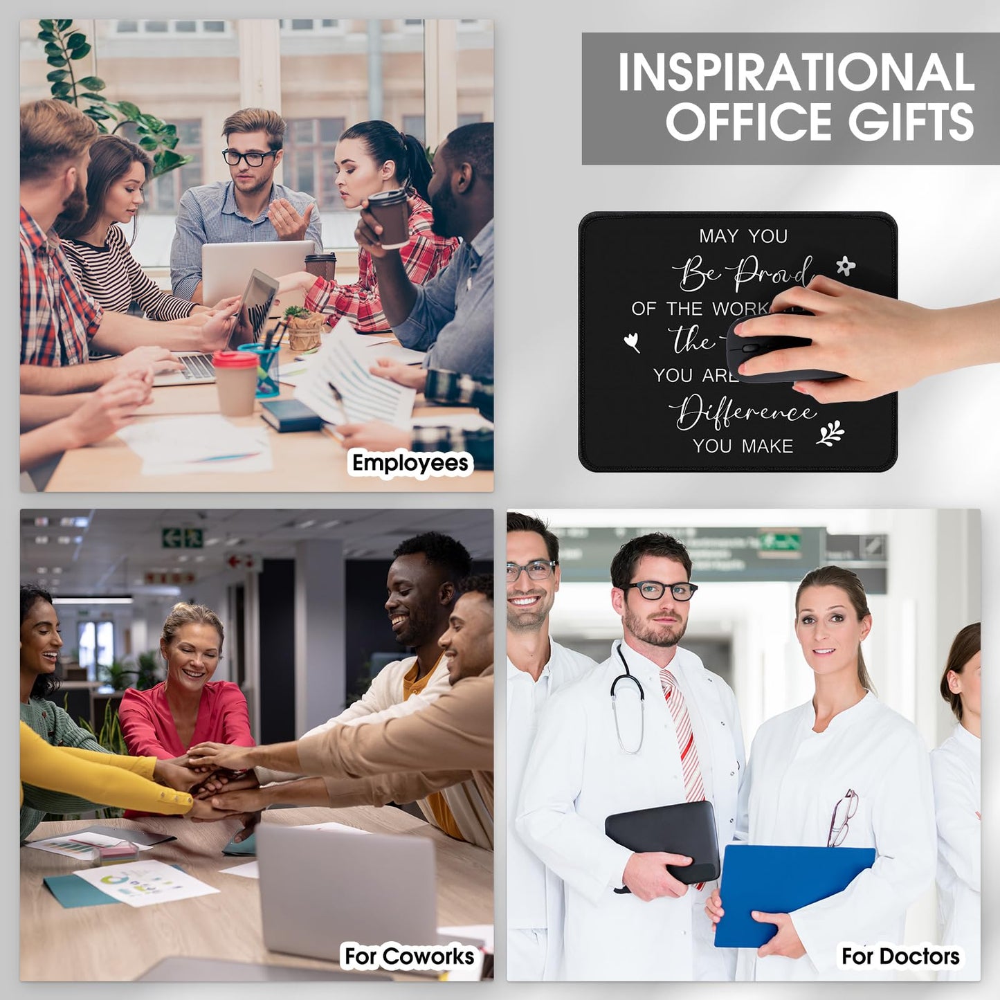 Seajan 25 Pcs Employee Appreciation Gift Bulk Inspirational Mouse Pad with Non Slip Rubber Base Gifts for Graduation Teacher Students Father Day, 8.27 x 10.24'' (Be Proud)