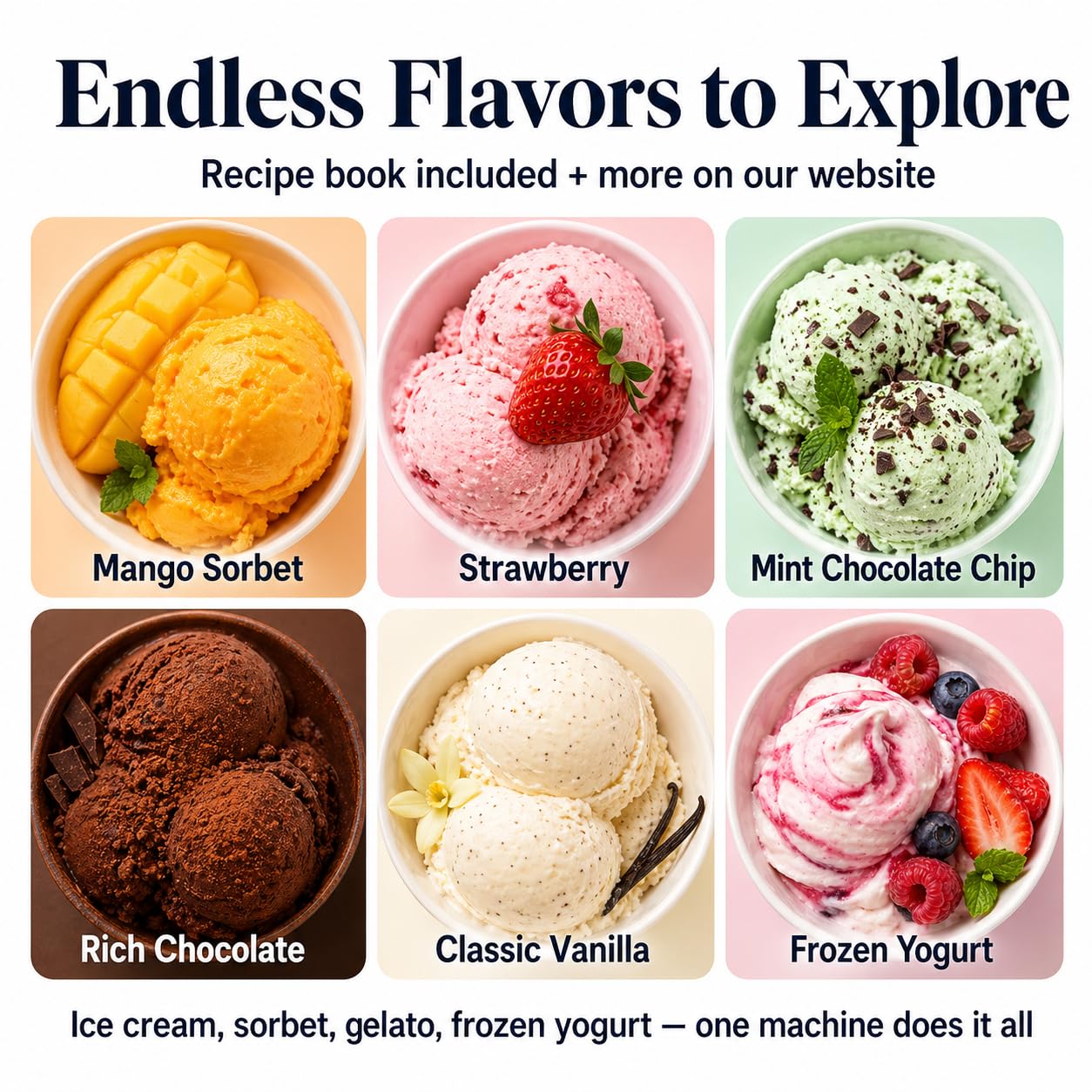Fun Electric Ice Cream Maker Machine for Kids - Best Countertop Ice Cream Machine for Homemade Soft Serve, Sorbet, Gelato, Frozen Yogurt - Fun Small Personal Dessert Maker for Families, Easy to Clean