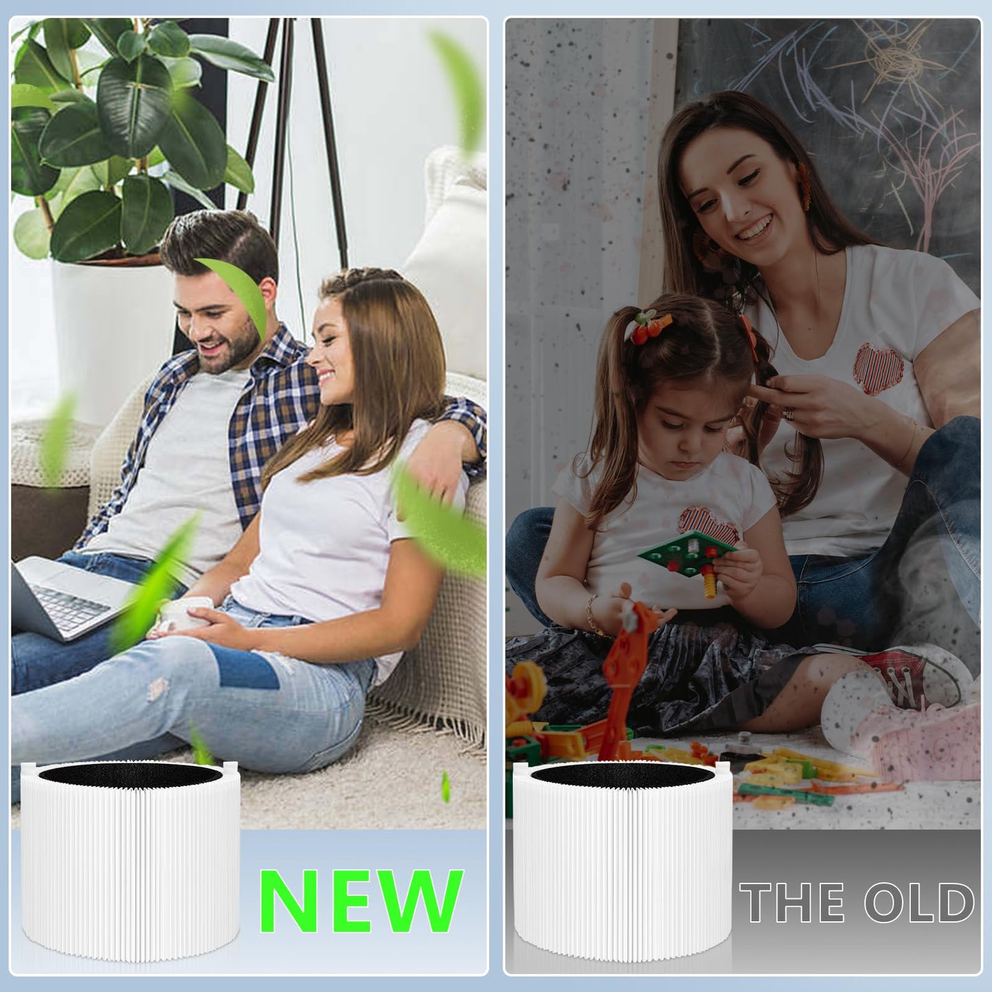 311i MAX Replacement filter Compatible with BLUEAIR Blue Pure 311i Max Air Purifier F3MAX, H13 True HEPA 2-in-1, 2Pack, by HODSEUKIN.