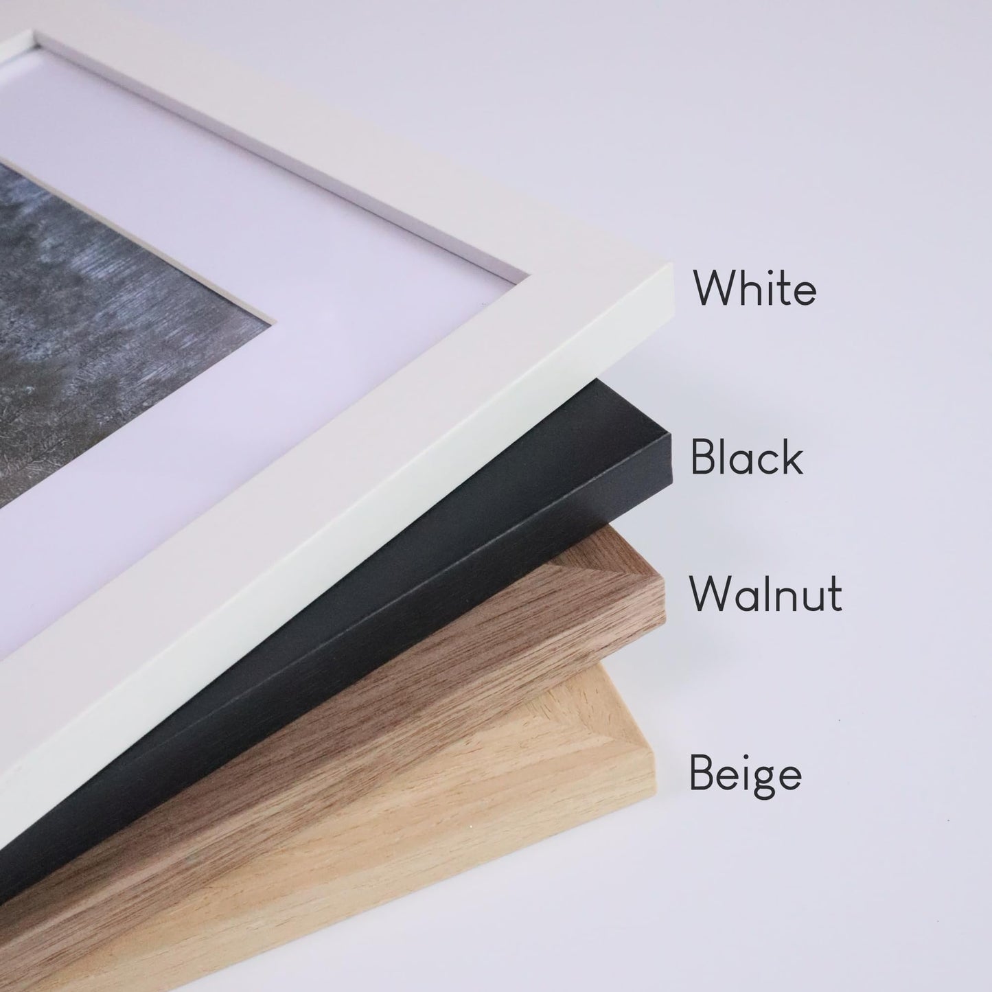 NWDCLF 8x10 Wooden Picture Frame Set of 4 (with 5x7 Mat), Solid Wood with Real HD Glass, for Tabletop or Wall Mount, Home Office Photo Frames Collage Wall Décor, Black