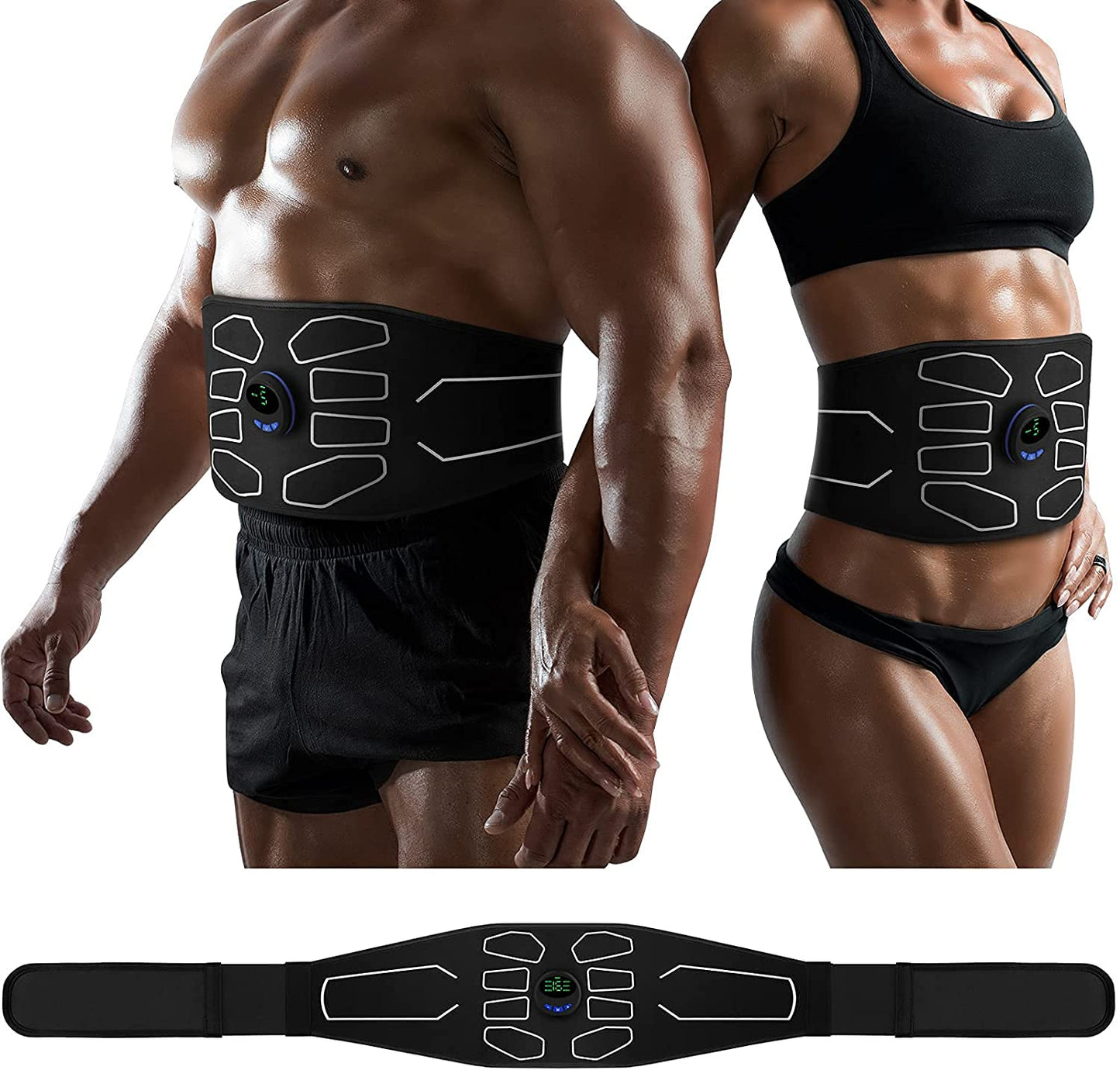 MarCoolTrip MZ ABS Stimulator, Ab Machine, Abdominal Toning Belt Muscle Toner Fitness Training Gear Ab Trainer Equipment for Home MZ-7