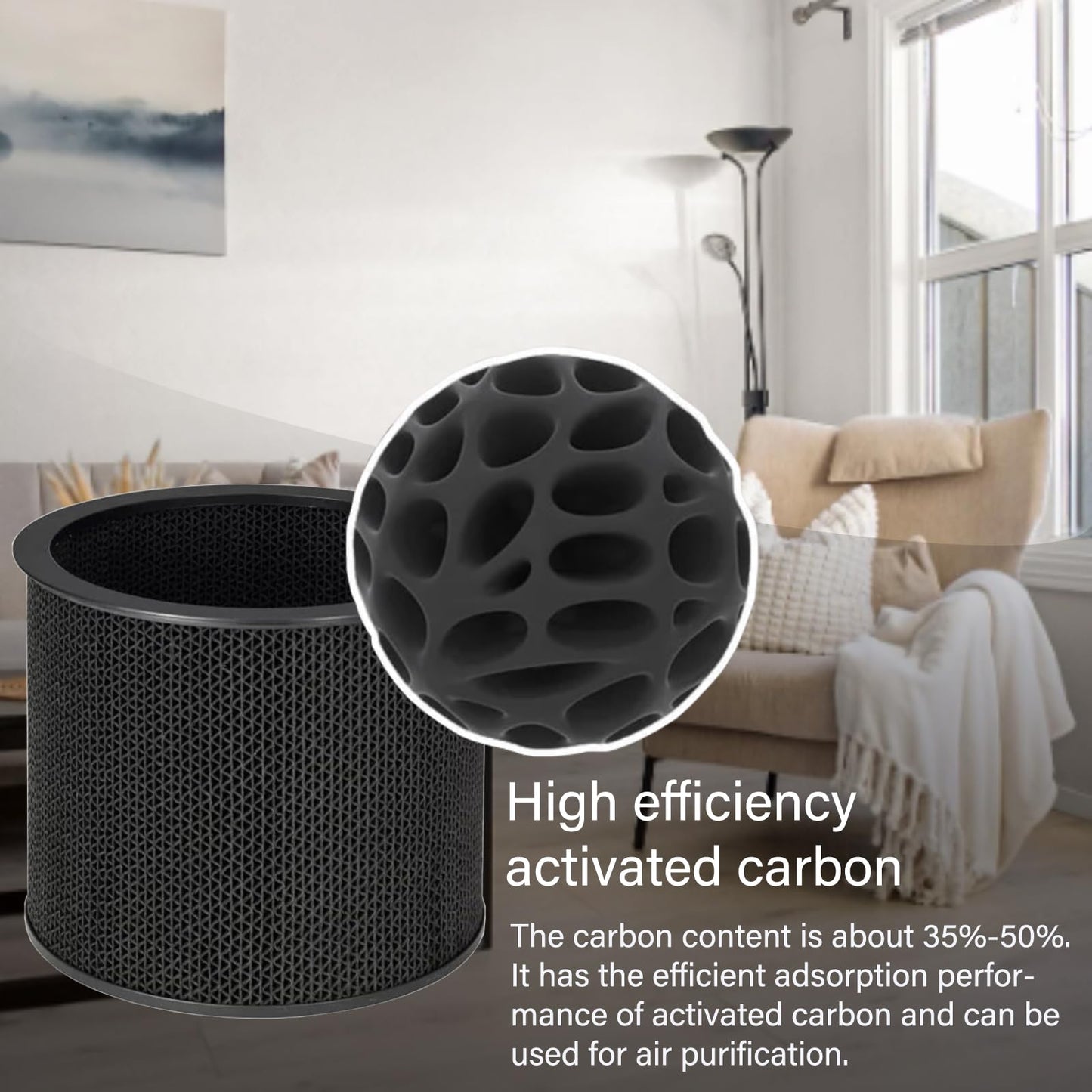 PuriCare 360 Replacement Filter for LG PuriCare 360 Air Purifier, H13 True HEPA with Pre-filter and High Efficiency Activated Carbon filter, Model Number AAFTDT301 AS601HBB0