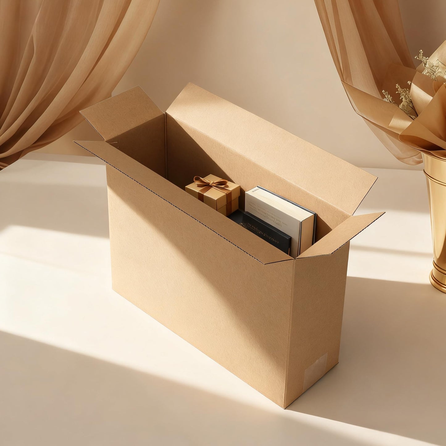 CRUGLA 40 Packs 12x9x4 Shipping Boxes for Small Business, Corrugated Cardboard Boxes Bulk for Shipping Packing Mailing