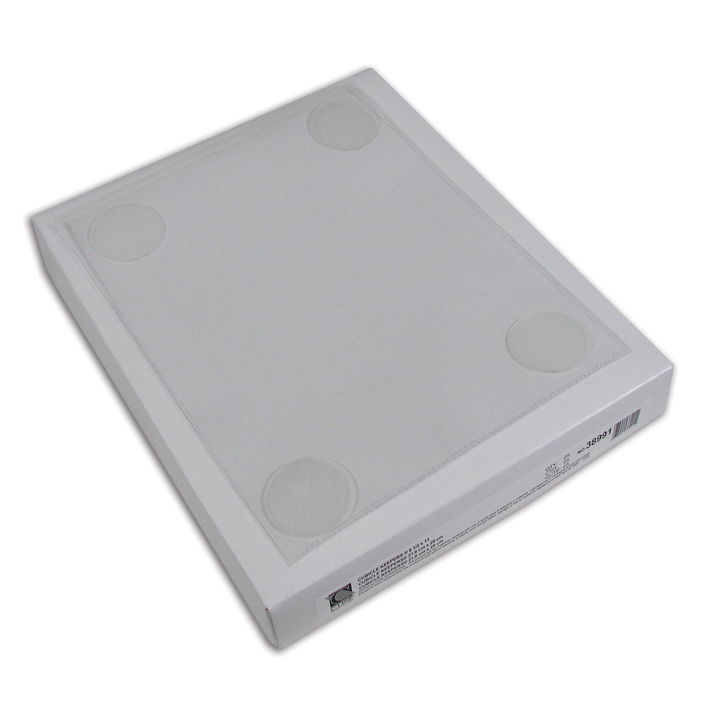 C-Line Cubicle Keepers Wall Organizer for Fabric Surfaces, Clear, 8.5 x 11 Inches, 25 per Box (38991)