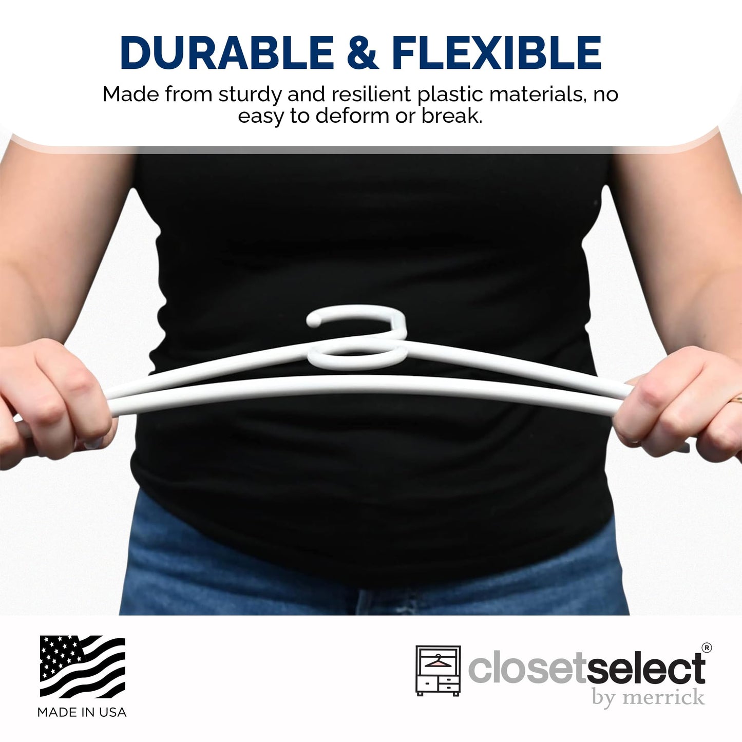 Super Heavy Duty Plastic Hangers, Made in USA, White Super Heavy Weight Hanger, 24 Pack