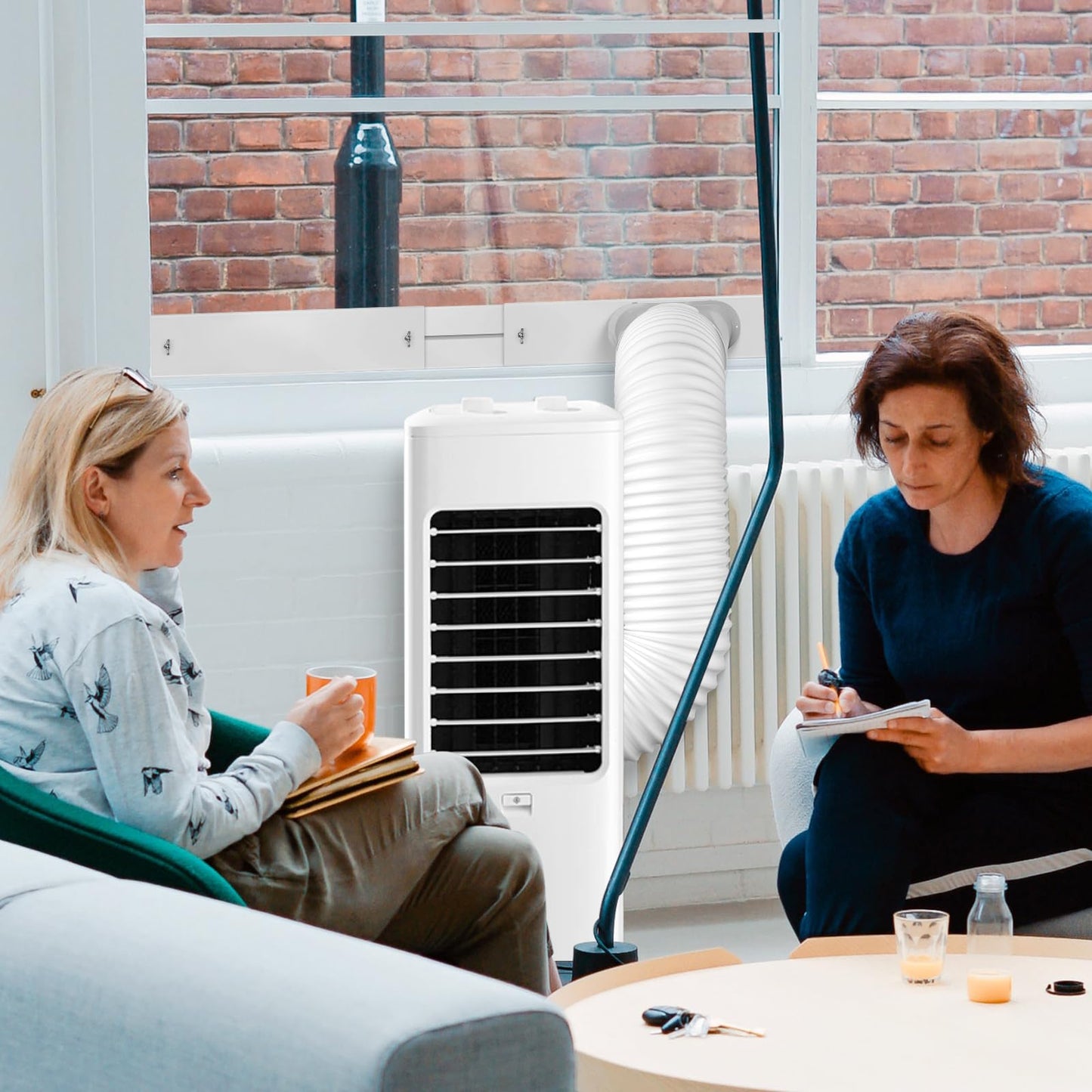 cocobeen Portable Air Conditioner Window Kit - Adjustable Universal Window Seal AC Vent Kit with 5.9” Exhaust Hose for Sliding Vertical/Horizontal Windows