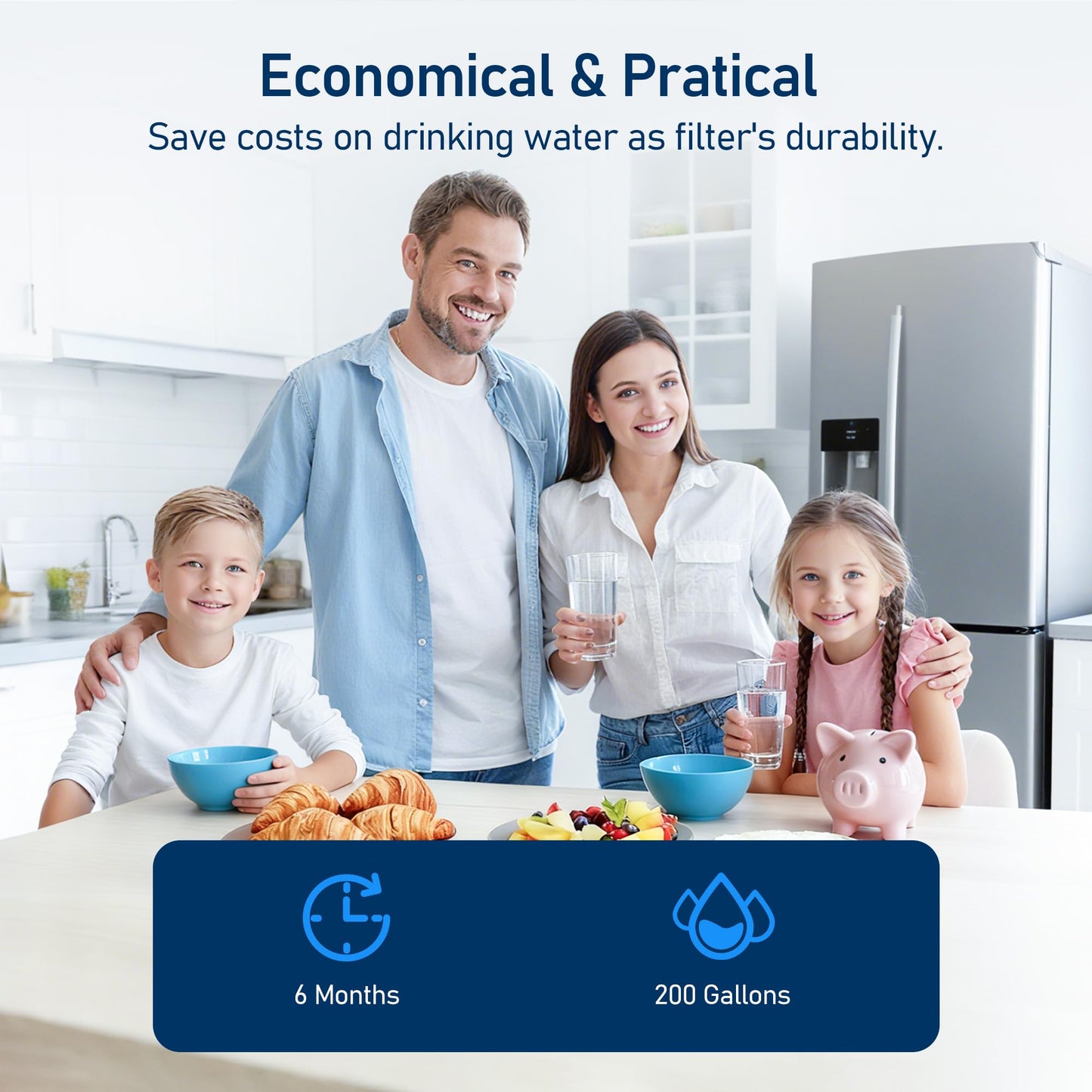 PERCOLA NS-WF26SS0-1 Water Filter, Compatible with Insignia® NS-WF26SS0-1, Insignia® Side-by-Side NSRSS26SS0, NS-RSS26WH0 Refrigerator Models (2 Pack)