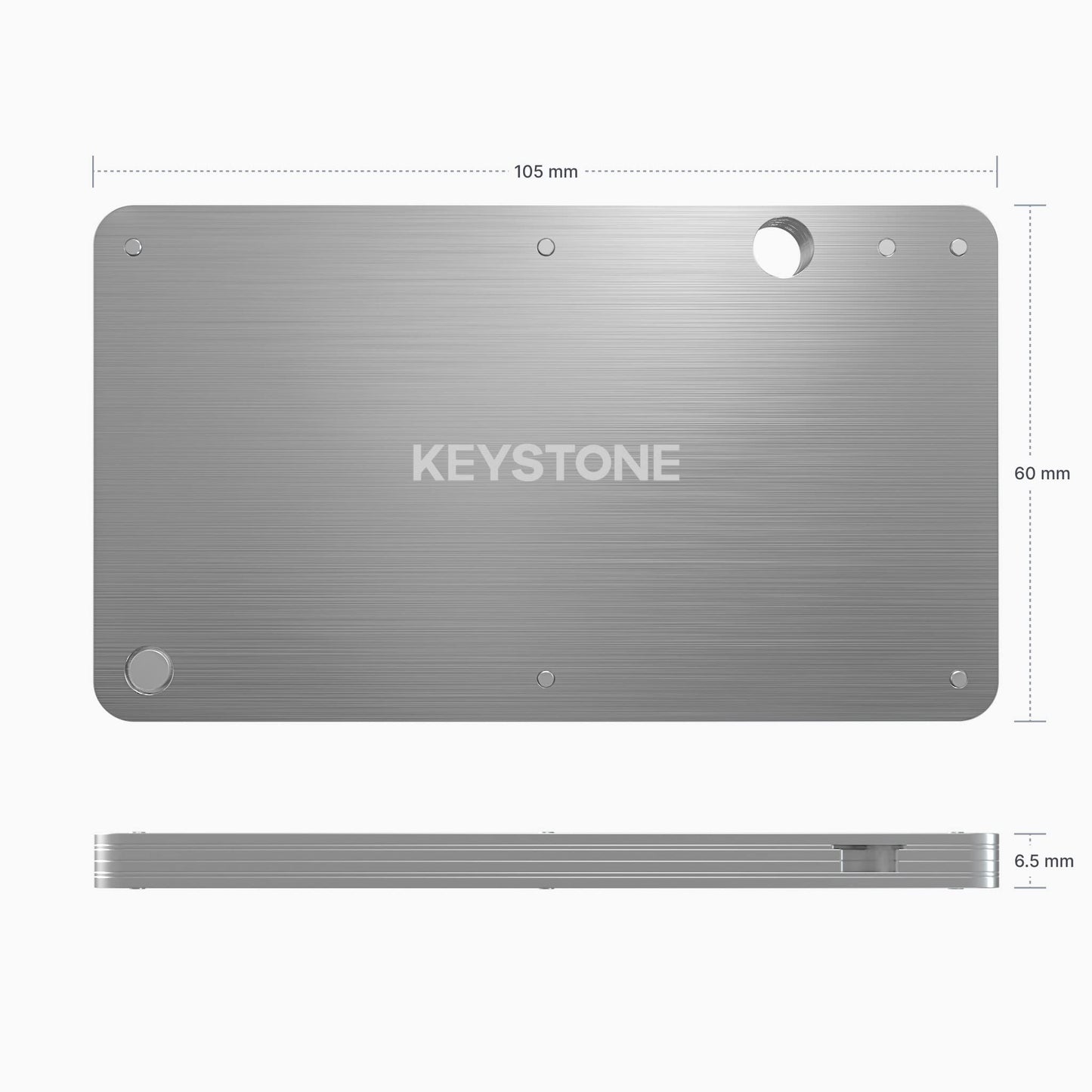 KEYSTONE Crypto Seed Storage, Crypto Steel Capsule Metal Wallet, Cold Storage Backup, 24 Words Bitcoin Key Phrase Storage, Steel Plate, Compatible with Ledger, Trezor, KeepKey (Keystone Tablet)