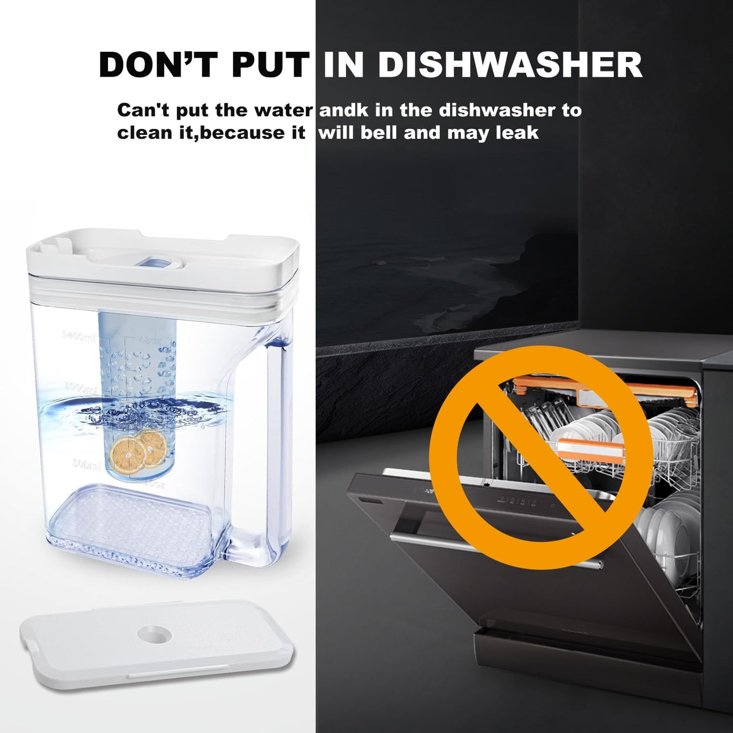 DA97-17395A Upgraded Water Pitcher Reservoir Fit for Samsung Water Pitcher Compatible with Samsung Refrigerator Samsung Refrigerator Parts RF23M8570SR RF23M8090SR