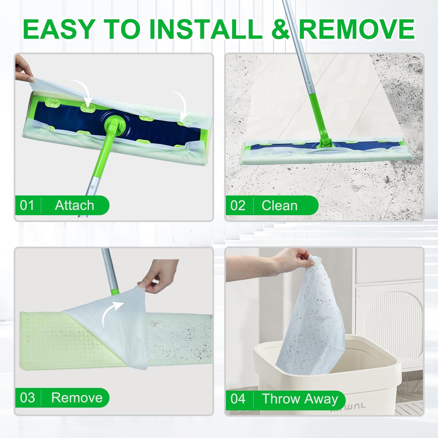 40 Count XL Wet Pads Refills for Swiffer Sweeper XL Mop, Disposable X-Large Wet Mopping Cloths, Extra Large Size Pads Refill for Multi-Surface Floor Cleaning (Mop not Included)