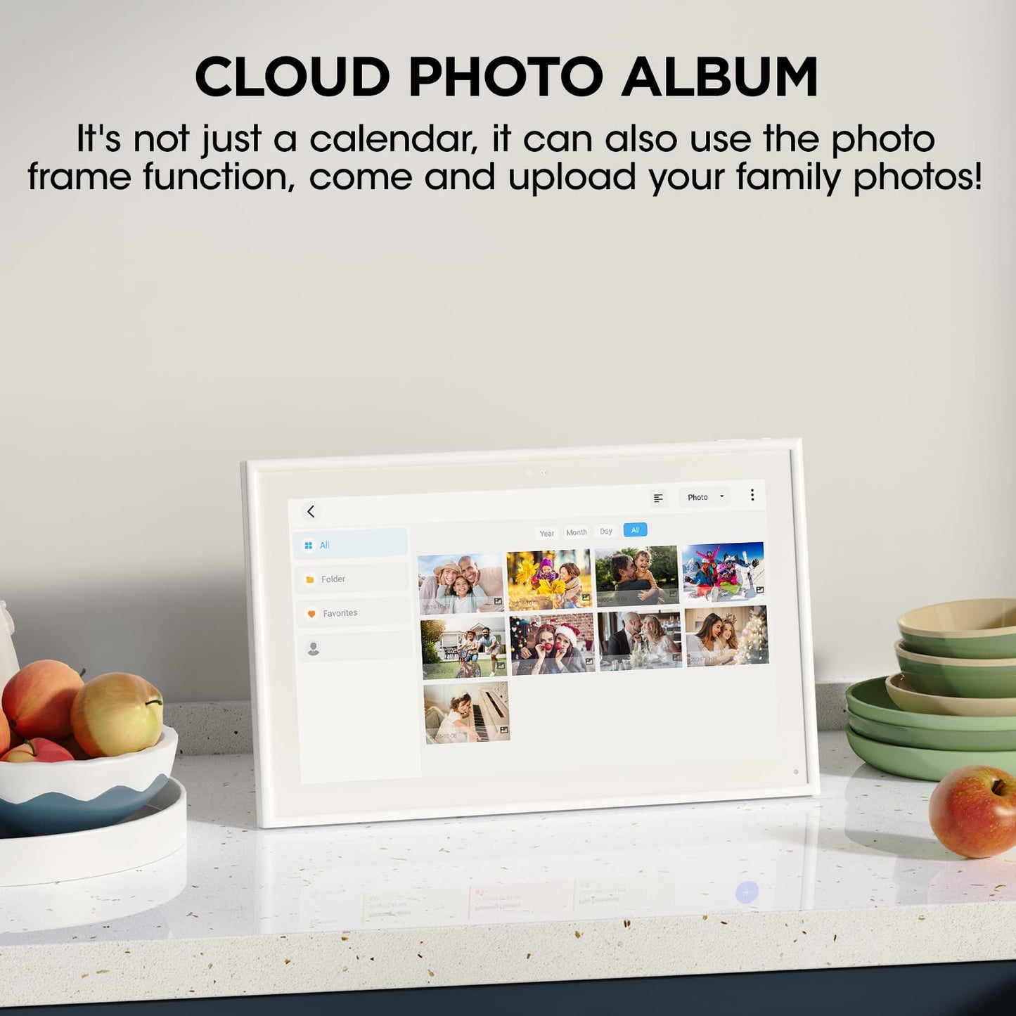 10.1 Inch Smart Digital Calendar, Electronic Desk Calendar, 1920 * 1080 IPS Full HD Touch Screen Display for Family Meal Planner Support - Streamline Household Organization