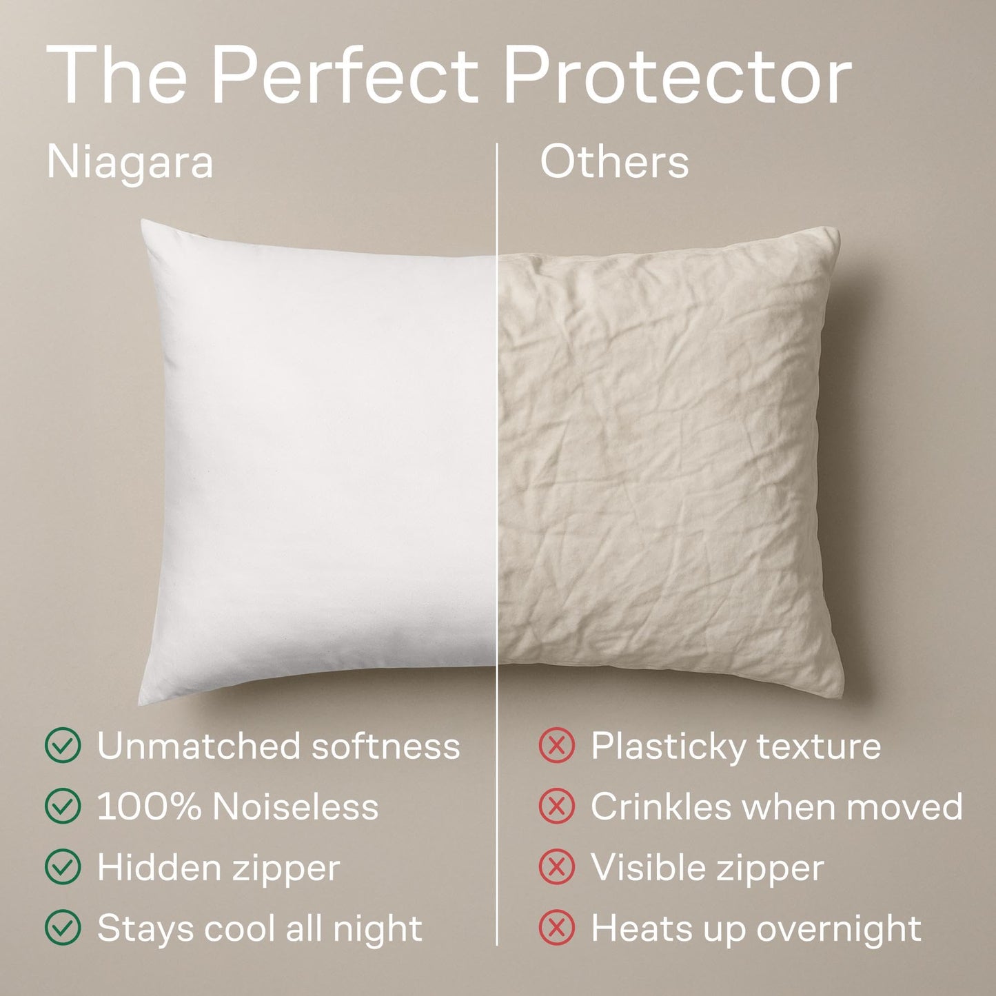 Ultra Soft Pillow Protectors with Zipper King Size - Set of 12 Breathable Pillow Covers - 100% Protection Against Stains, Dust & Dirt - Machine Washable (White)
