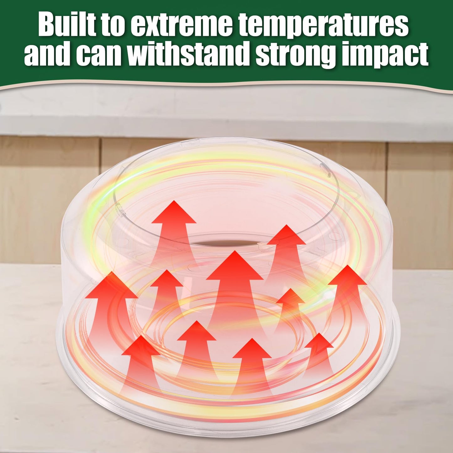 Clear Power Dome Replacement for Nuwave Oven, Plastic Hood Cover for Nuwave Oven Pro Plus, Lightweight Transparent Construction, Impact and Heat Resistant Replacement Dome
